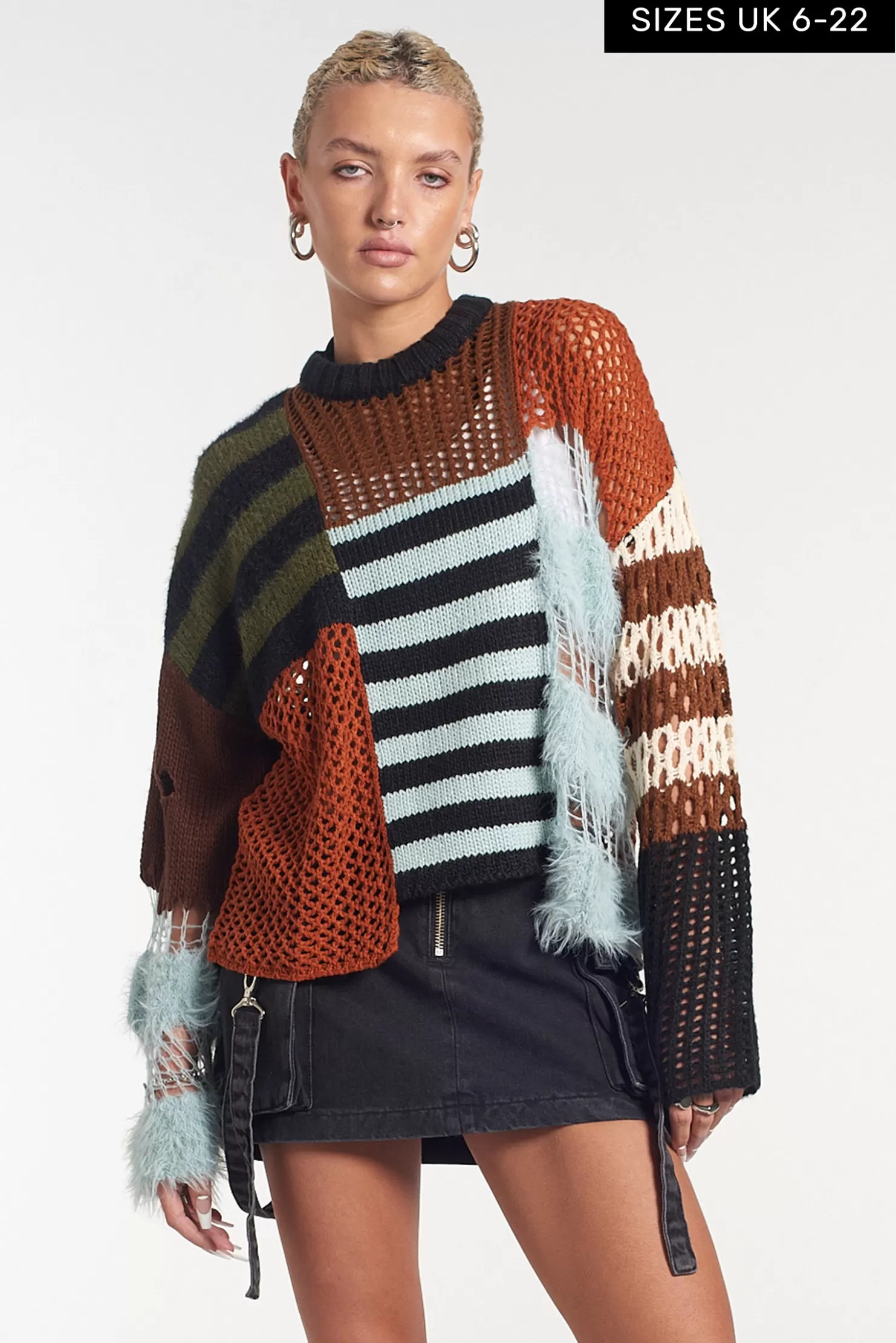 The Ragged Priest Banchee Knit Brown-Women Knitwear & Sweats