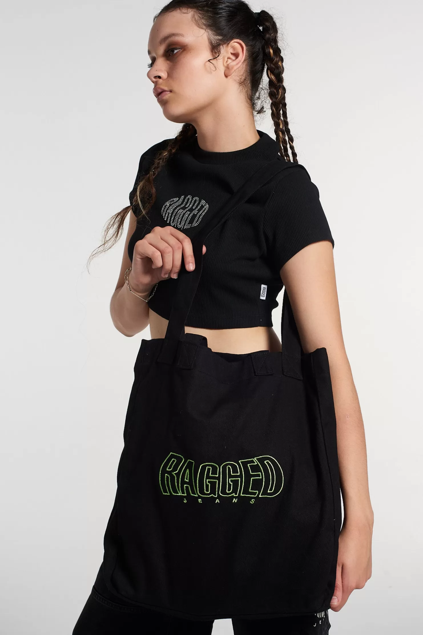 The Ragged Priest Black Doom Tote Bag-Women Accessories