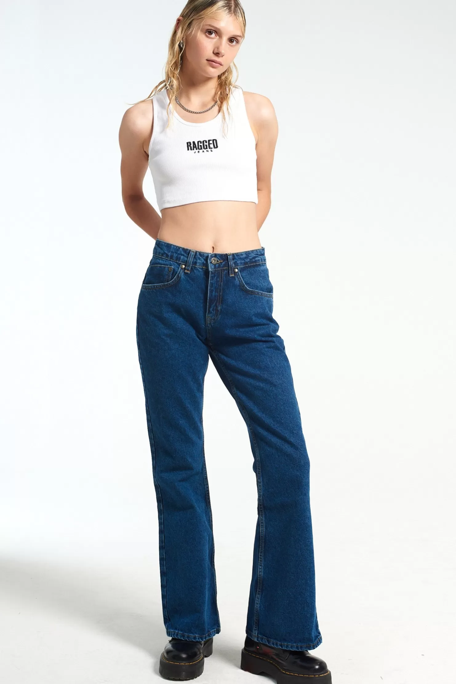 The Ragged Priest Boot Cut Dakota Jean - Indigo-Women Jeans