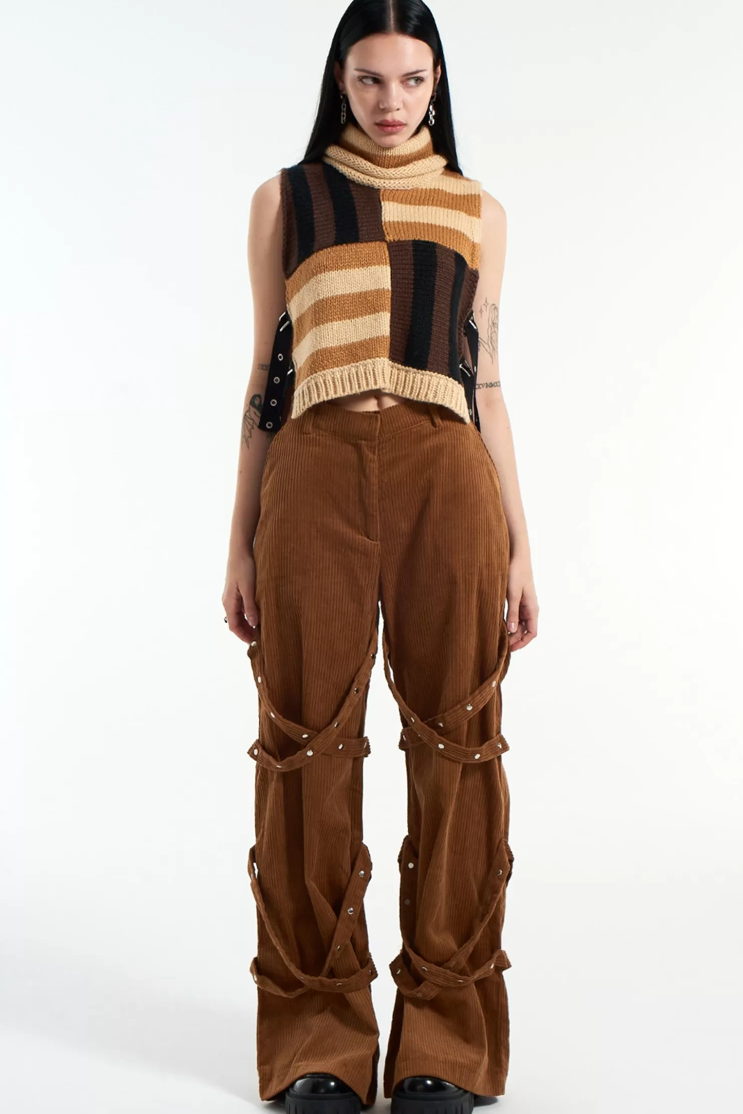 The Ragged Priest Bound Brown Cord Trouser-Women Trousers