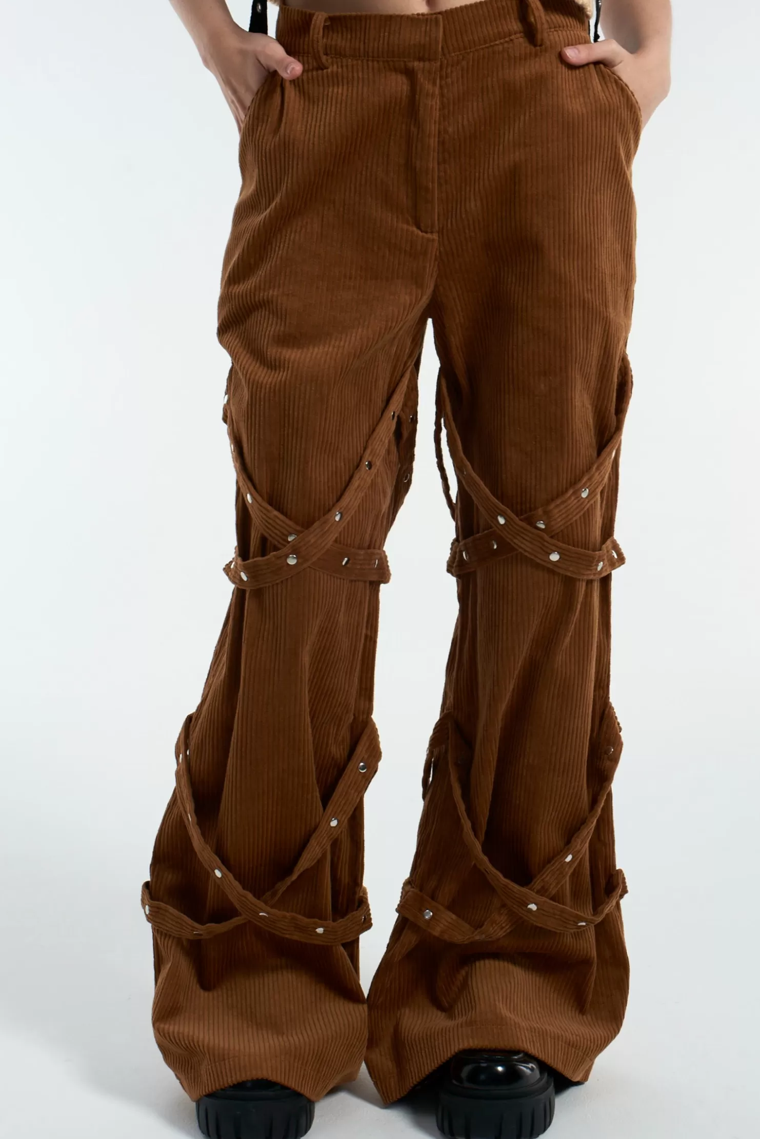 The Ragged Priest Bound Brown Cord Trouser-Women Trousers