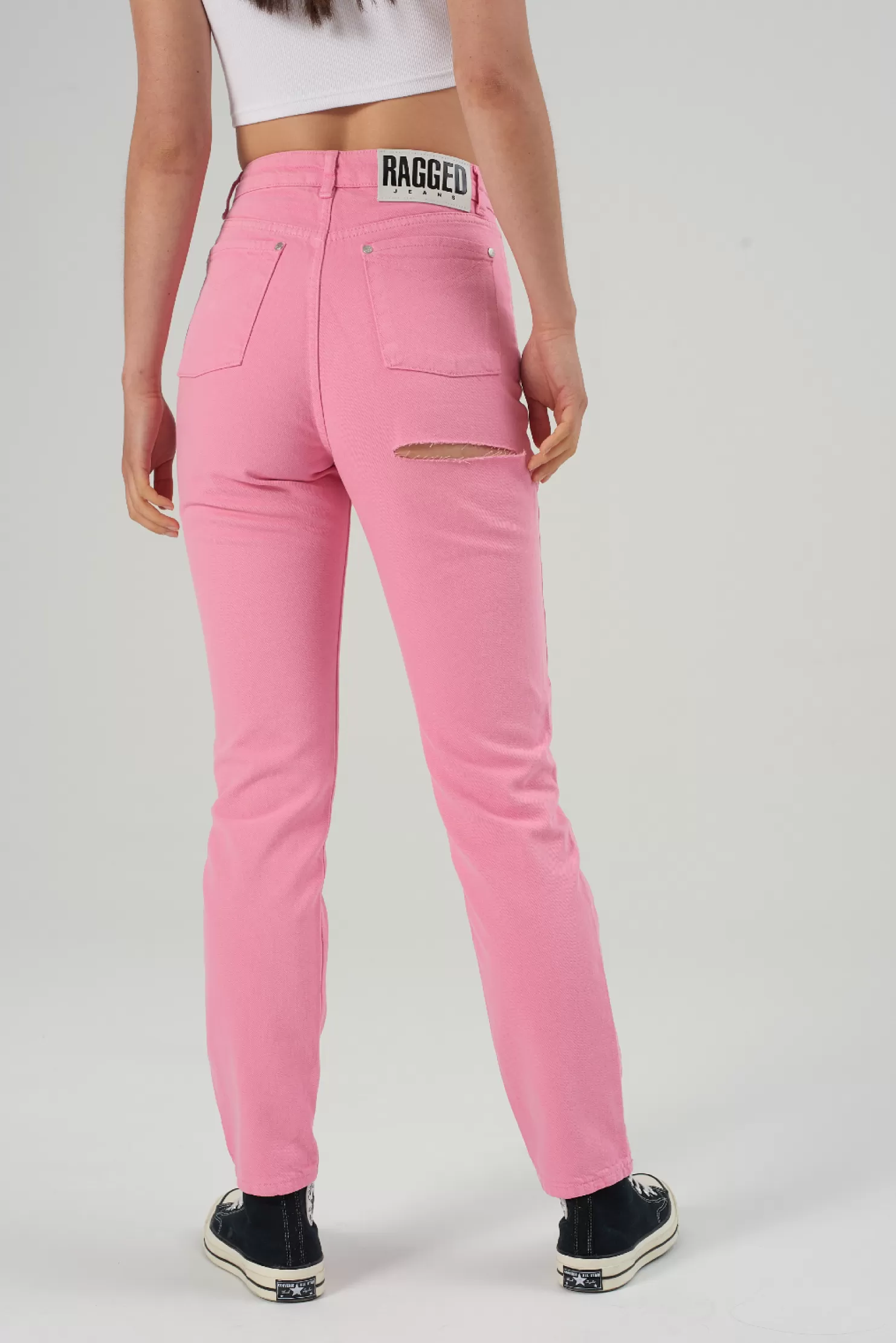 The Ragged Priest Butt Cut Jean - Pink-Women Jeans