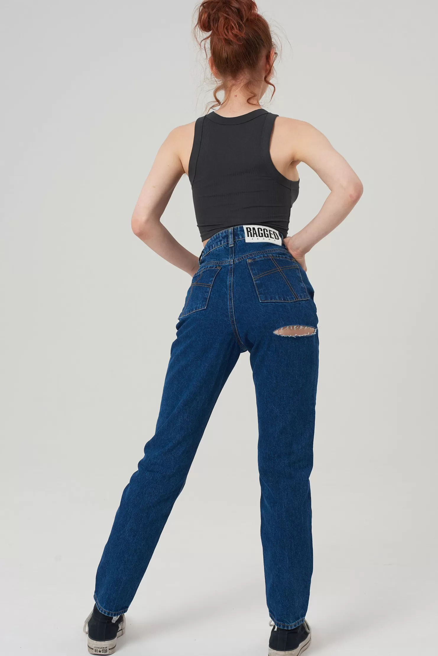 The Ragged Priest Butt Cut Jeans - Indigo-Women Jeans