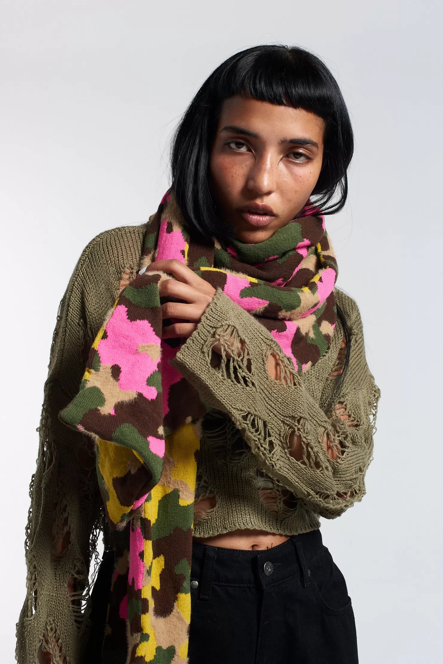 The Ragged Priest Camo Scarf-Women Accessories