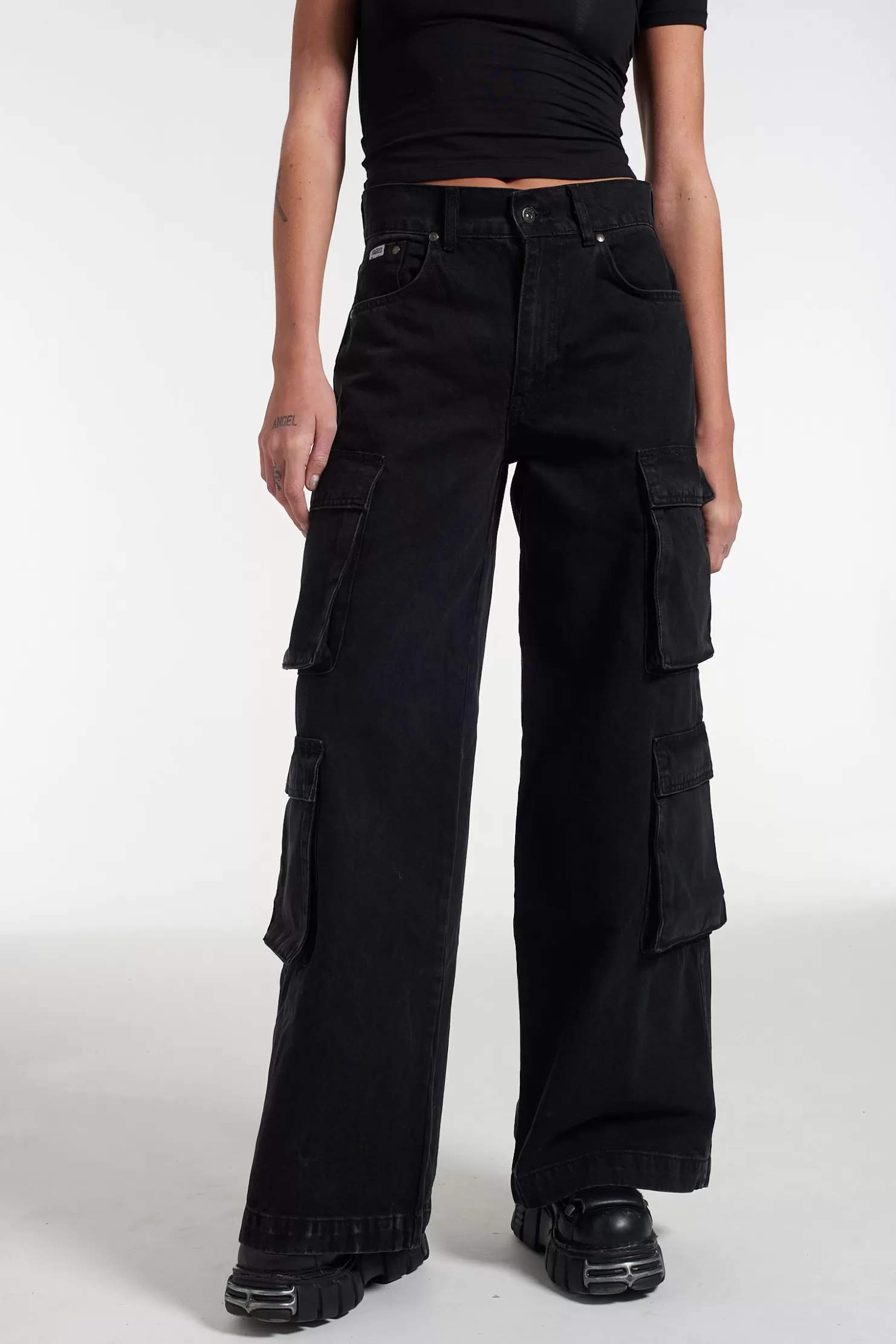 The Ragged Priest Cargo Jean Black-Women Jeans