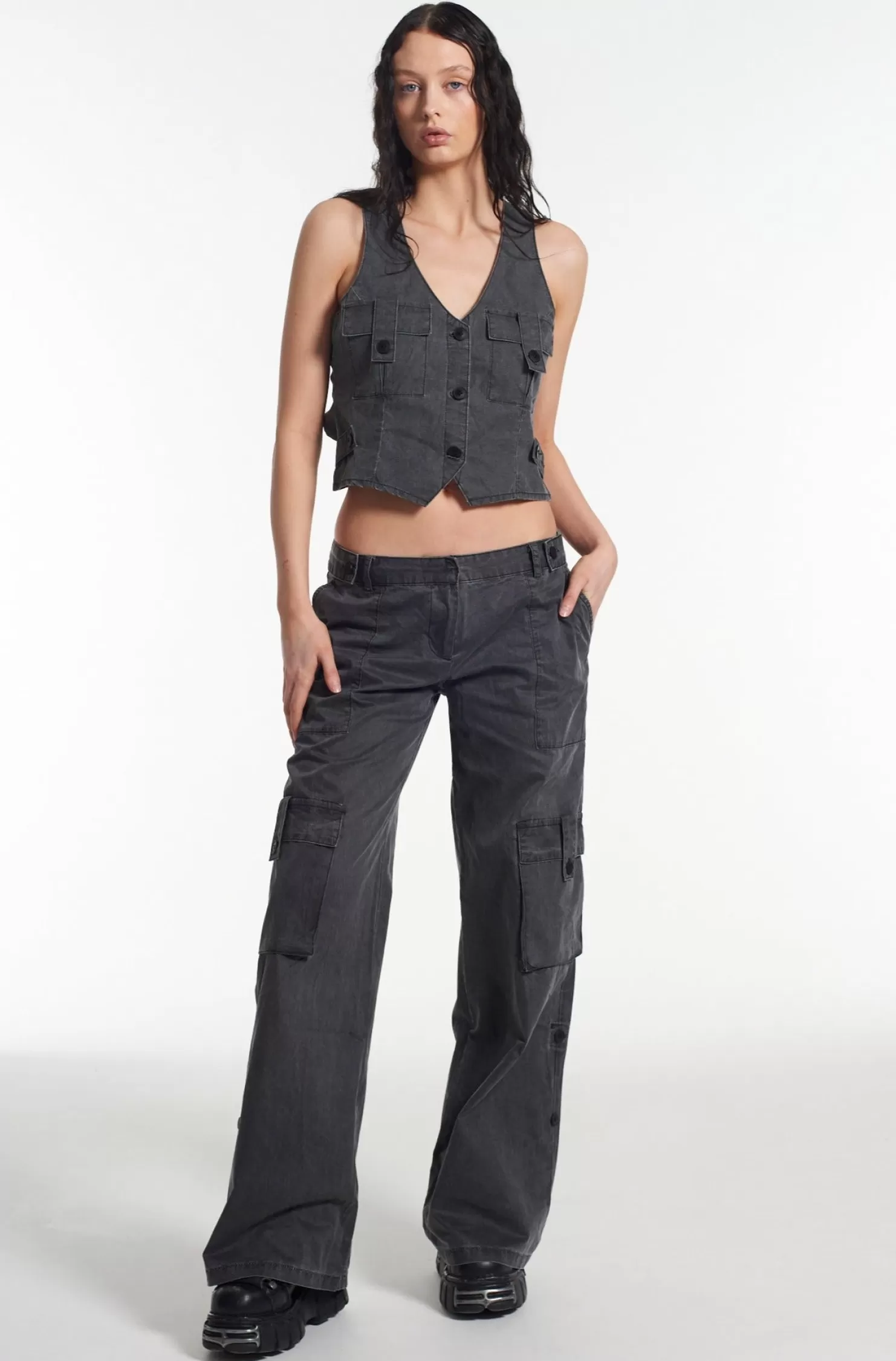 The Ragged Priest Chamber Drill Waistcoat-Women T-Shirts & Tops