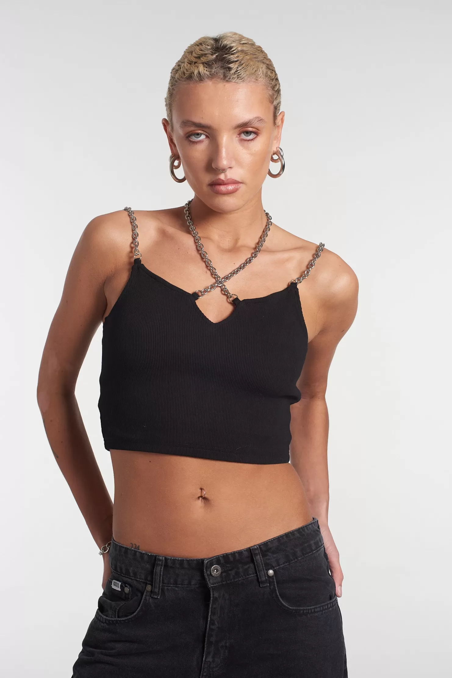 The Ragged Priest Charm Chain Top-Women T-Shirts & Tops