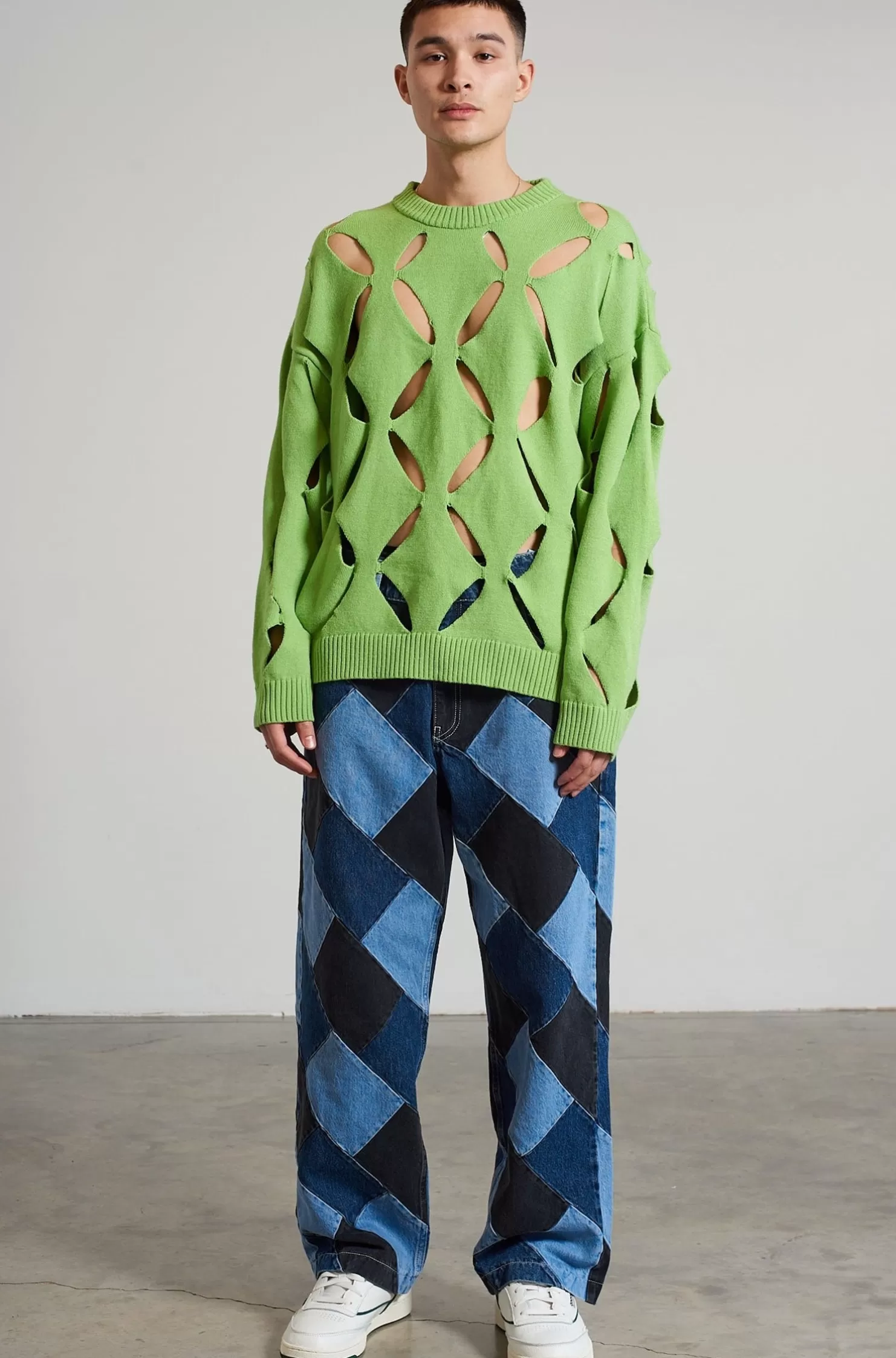 The Ragged Priest Checkmate Patchwork Skate Jean-Men Jeans