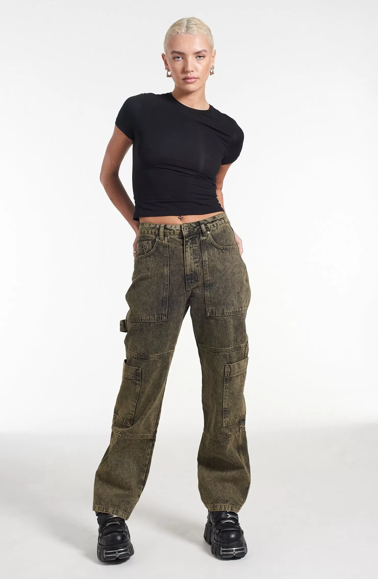The Ragged Priest Combat Jean Sandwash-Women Jeans