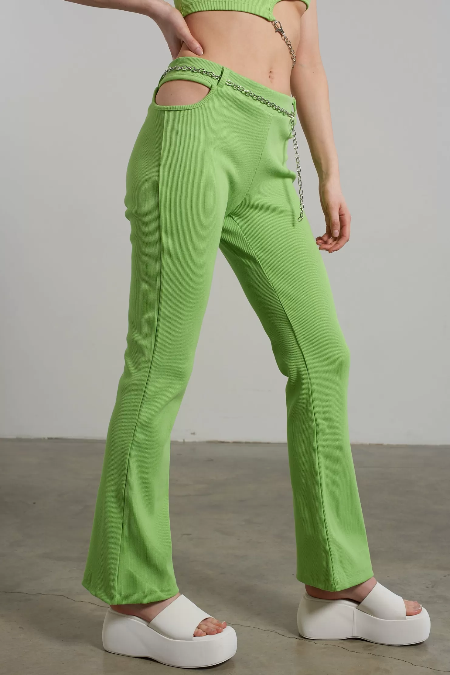 The Ragged Priest Confusion Pant - Green-Women Trousers