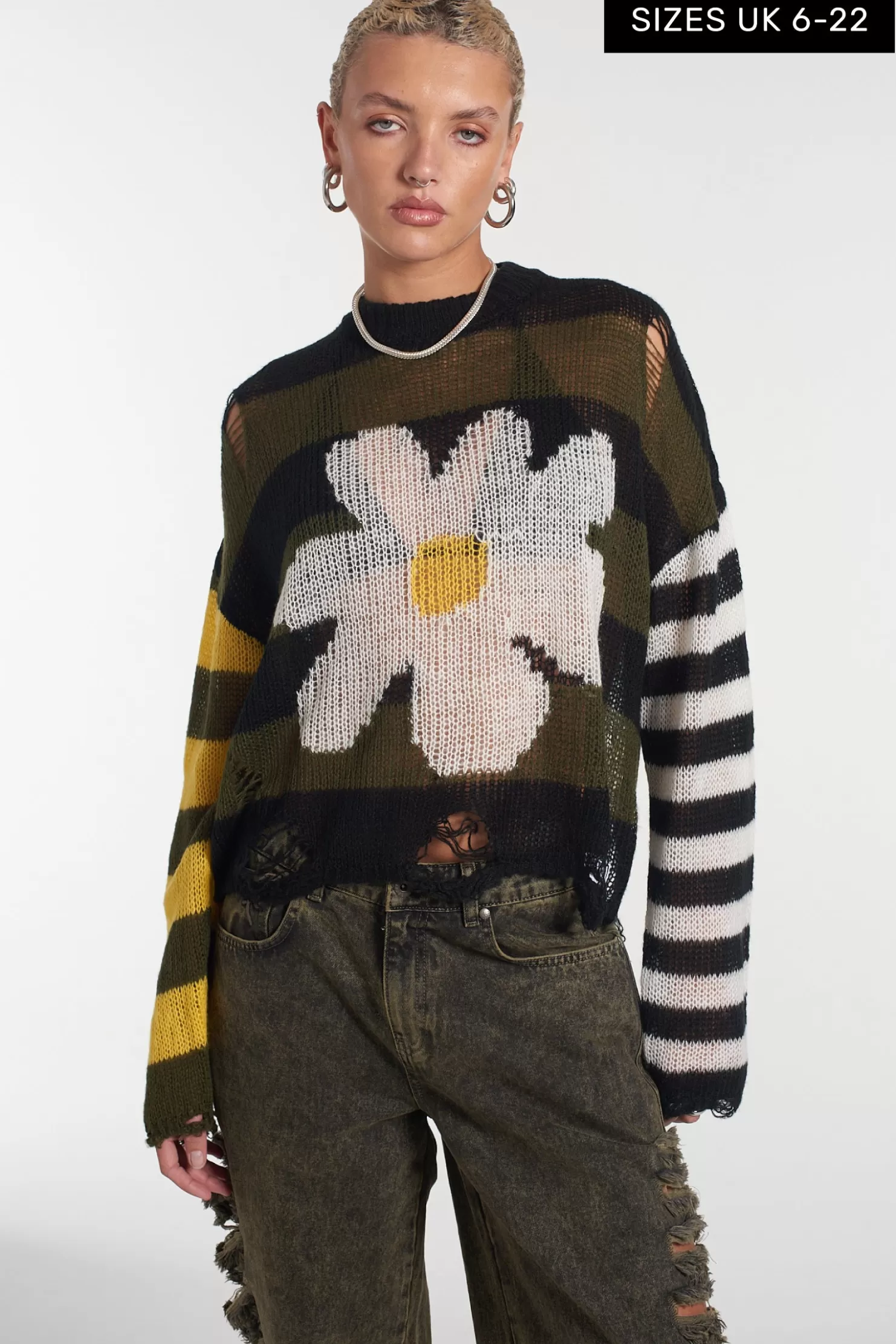 The Ragged Priest Daisy Knit Jumper-Women Knitwear & Sweats