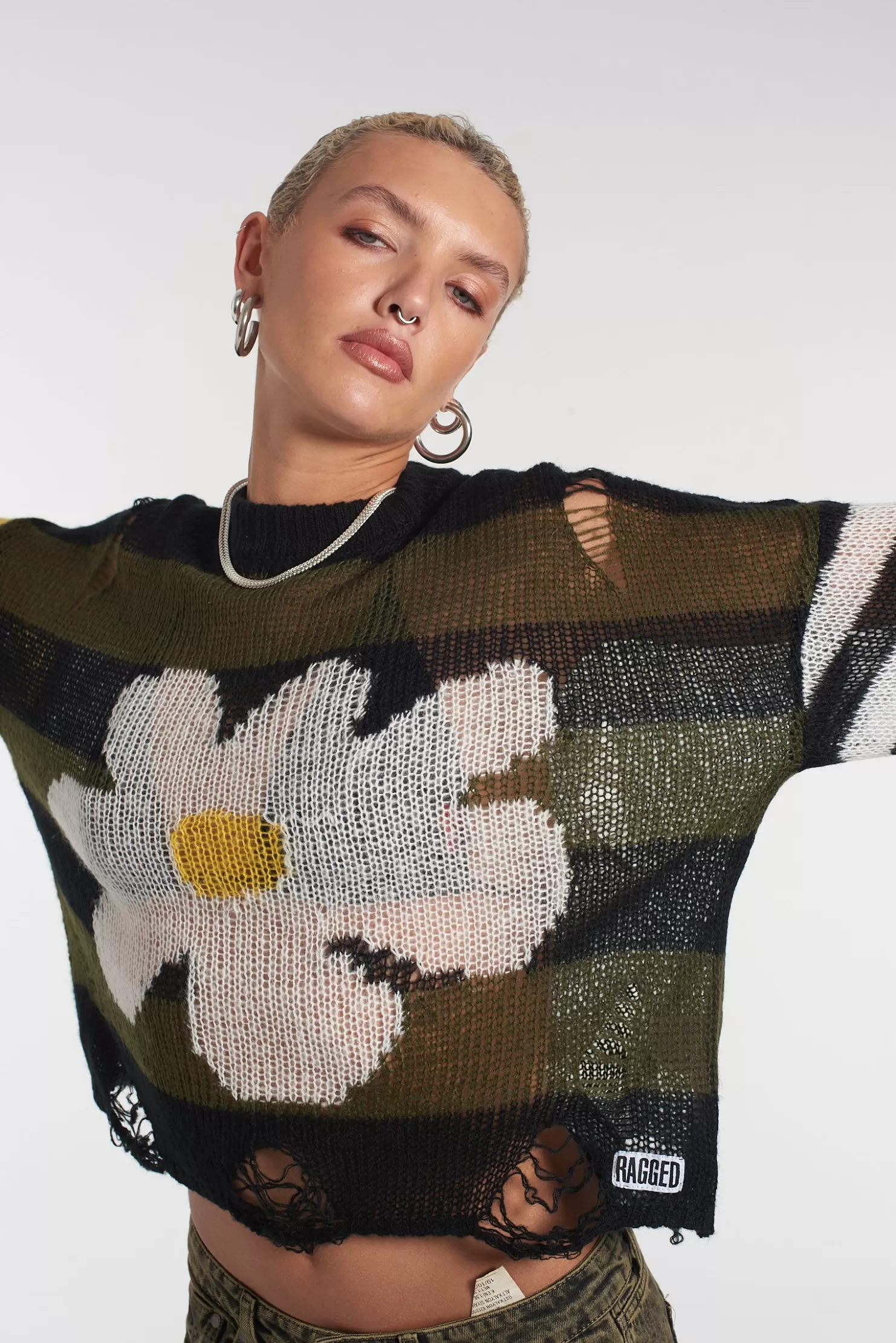 The Ragged Priest Daisy Knit Jumper-Women Knitwear & Sweats