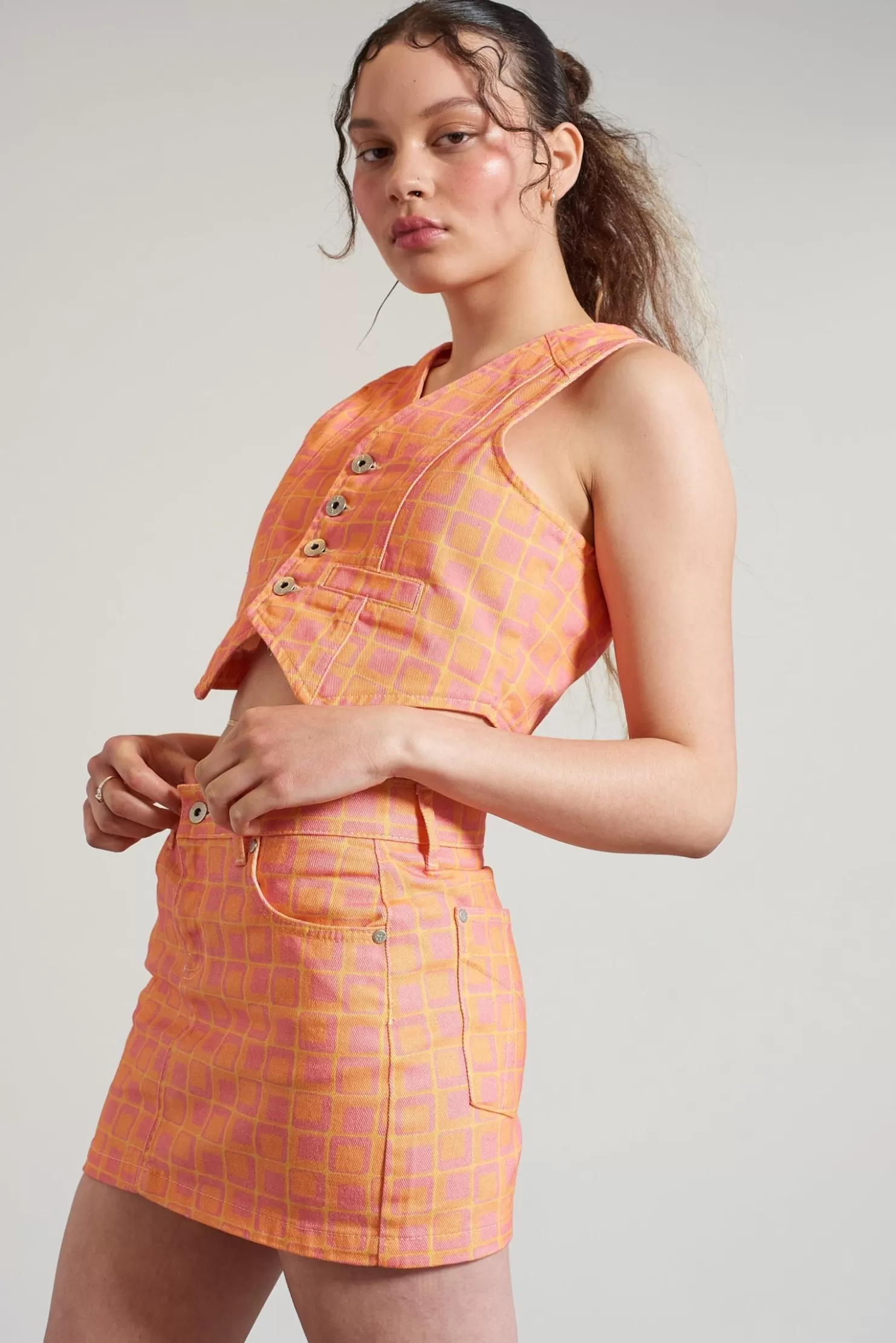 The Ragged Priest Doll Denim Mini Skirt-Women Skirts & Shorts