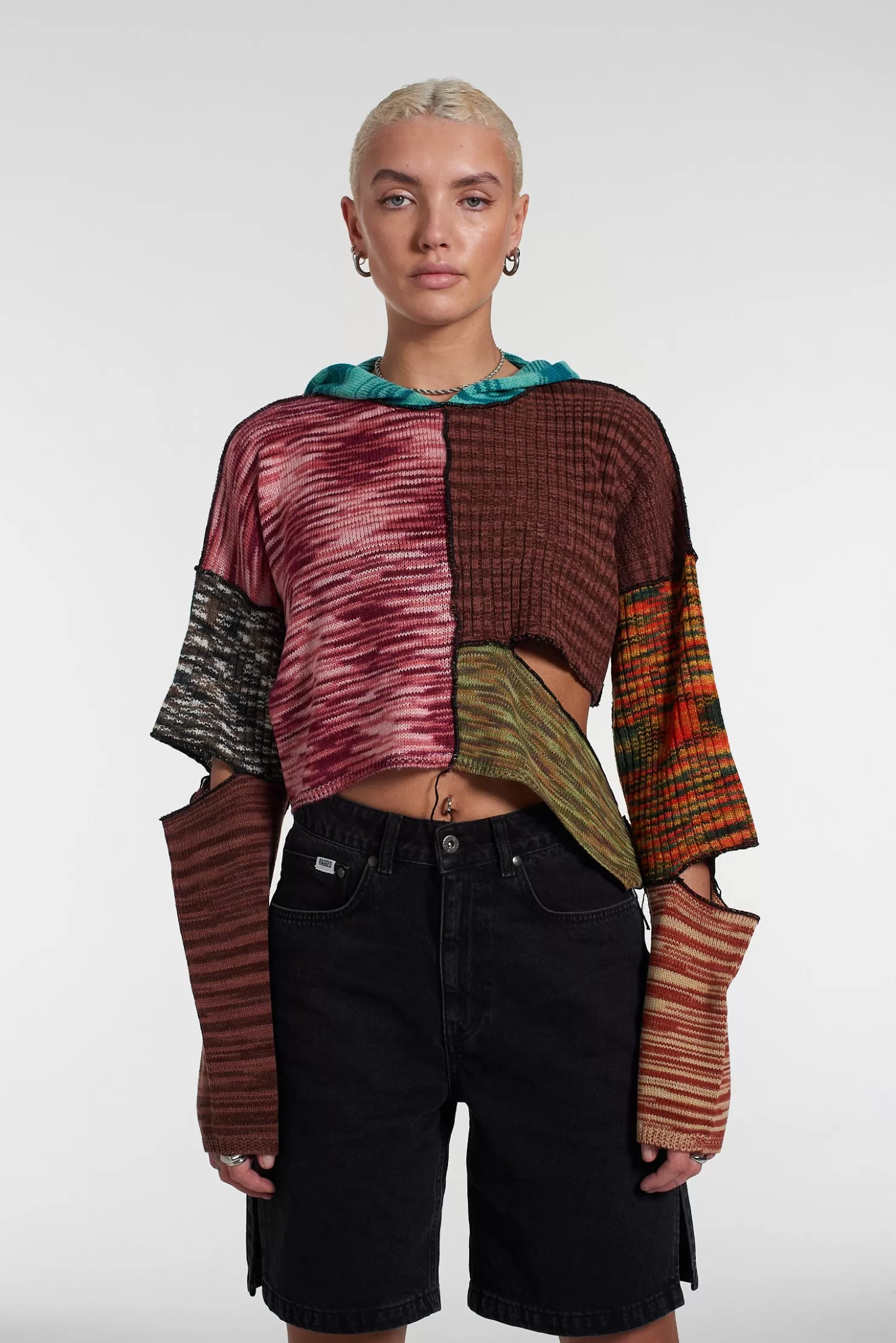 The Ragged Priest Eternal Patchwork Hoodie-Women Knitwear & Sweats