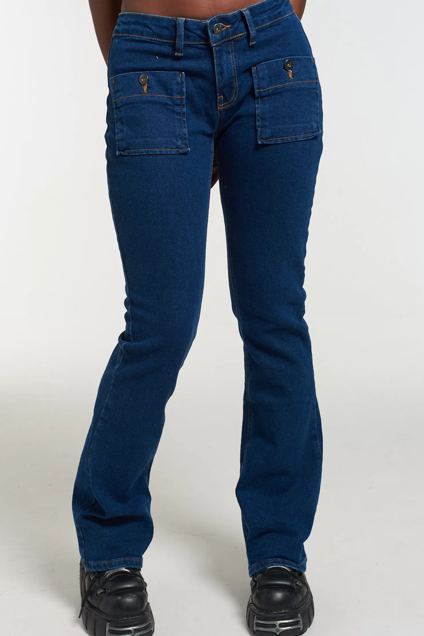 The Ragged Priest Flashback Low Rider - Blue-Women Jeans