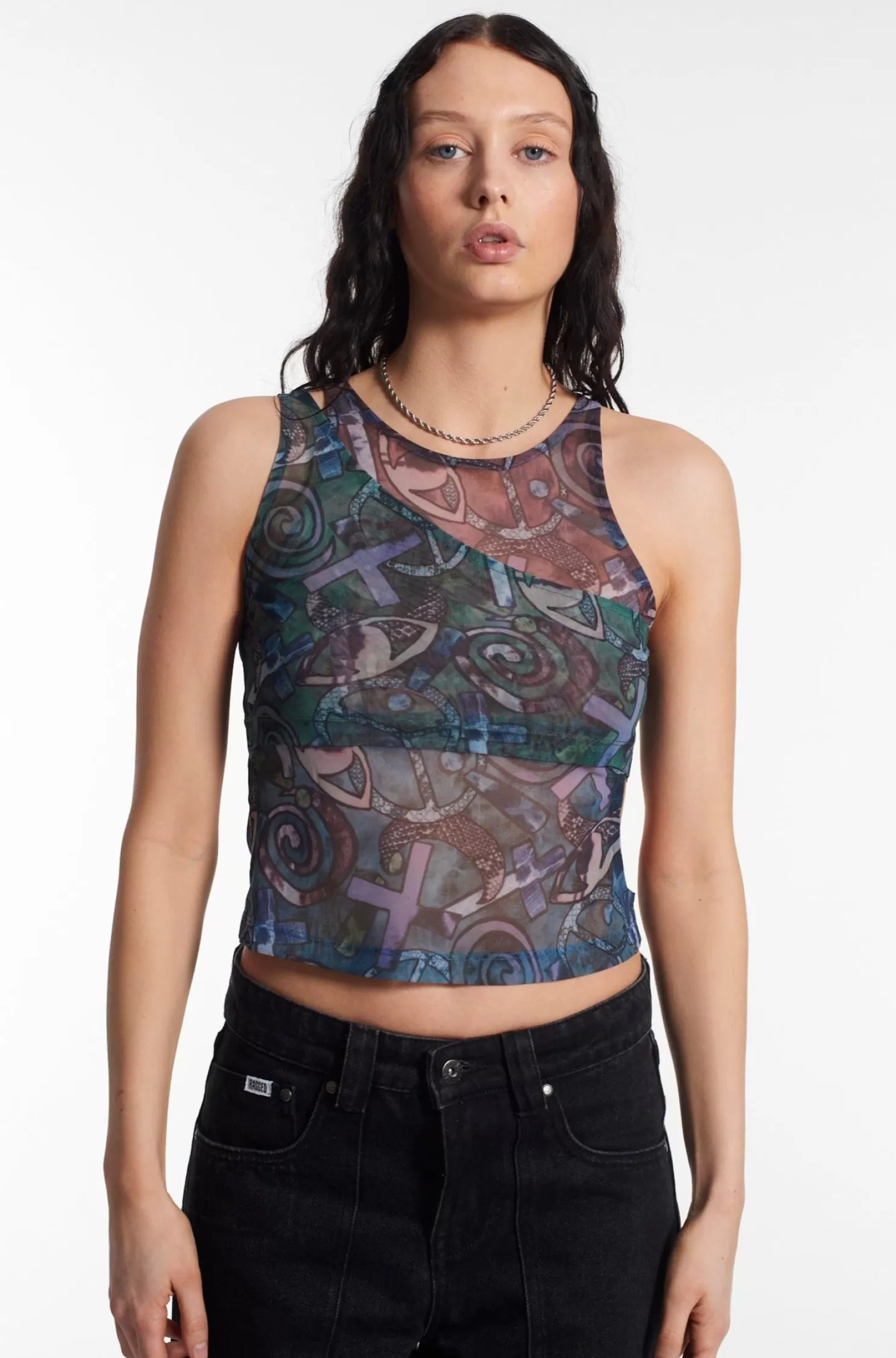 The Ragged Priest Icon Mesh Top-Women T-Shirts & Tops
