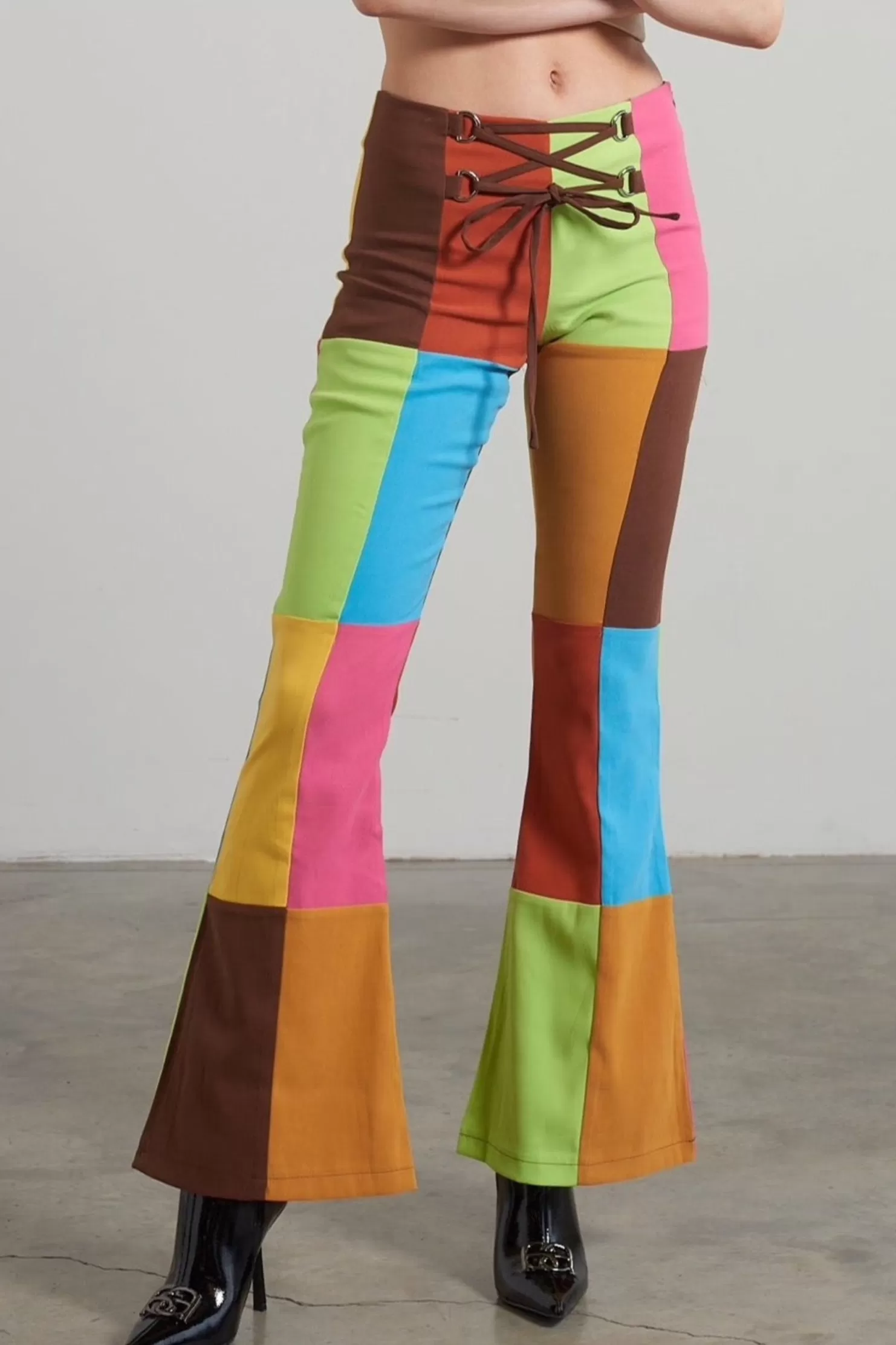 The Ragged Priest Jackpot Panelled Flared Pant-Women Trousers