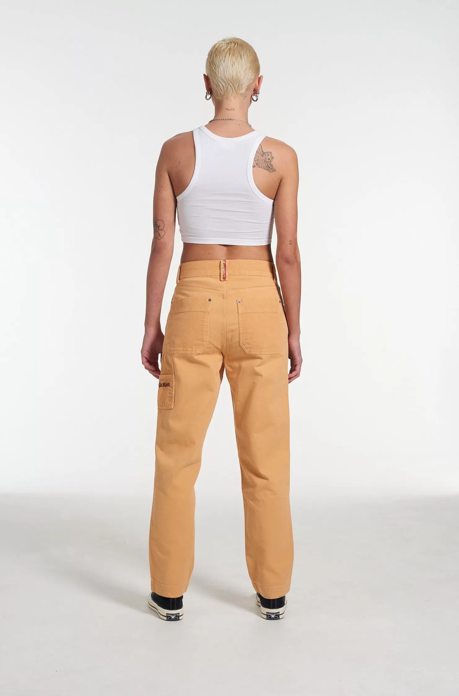 The Ragged Priest Kickers Classic Drill And Cord Carpenter Trouser Cord Brown-Women Trousers