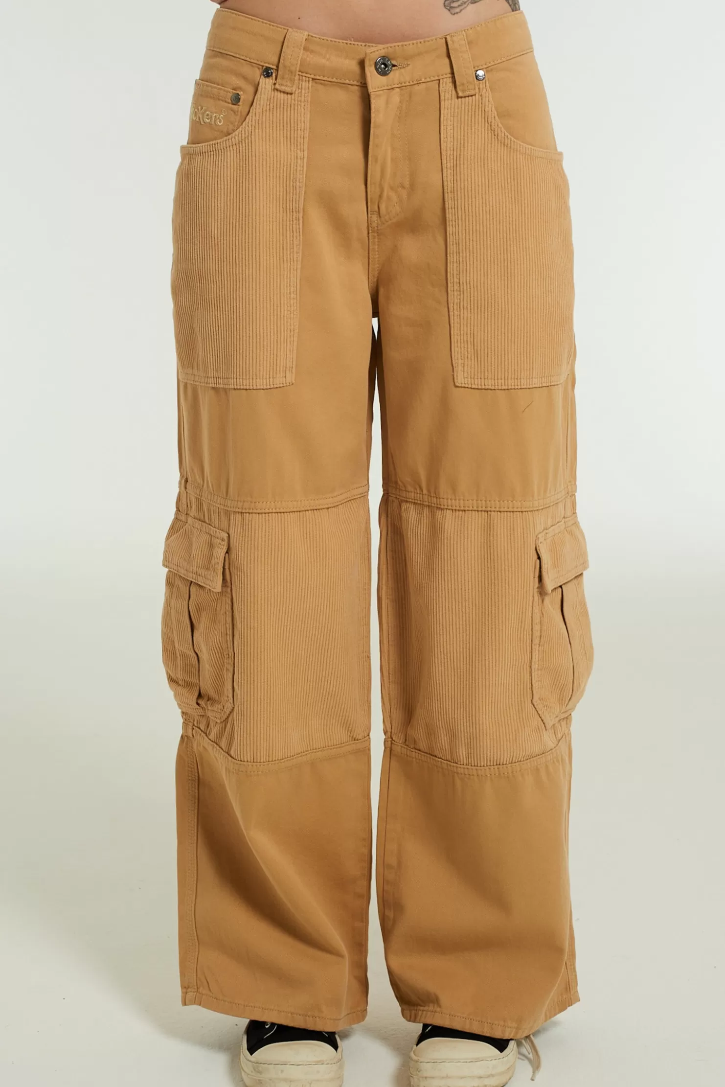 The Ragged Priest Kickers Classics Baggy Panel Cord Jeans-Women Trousers