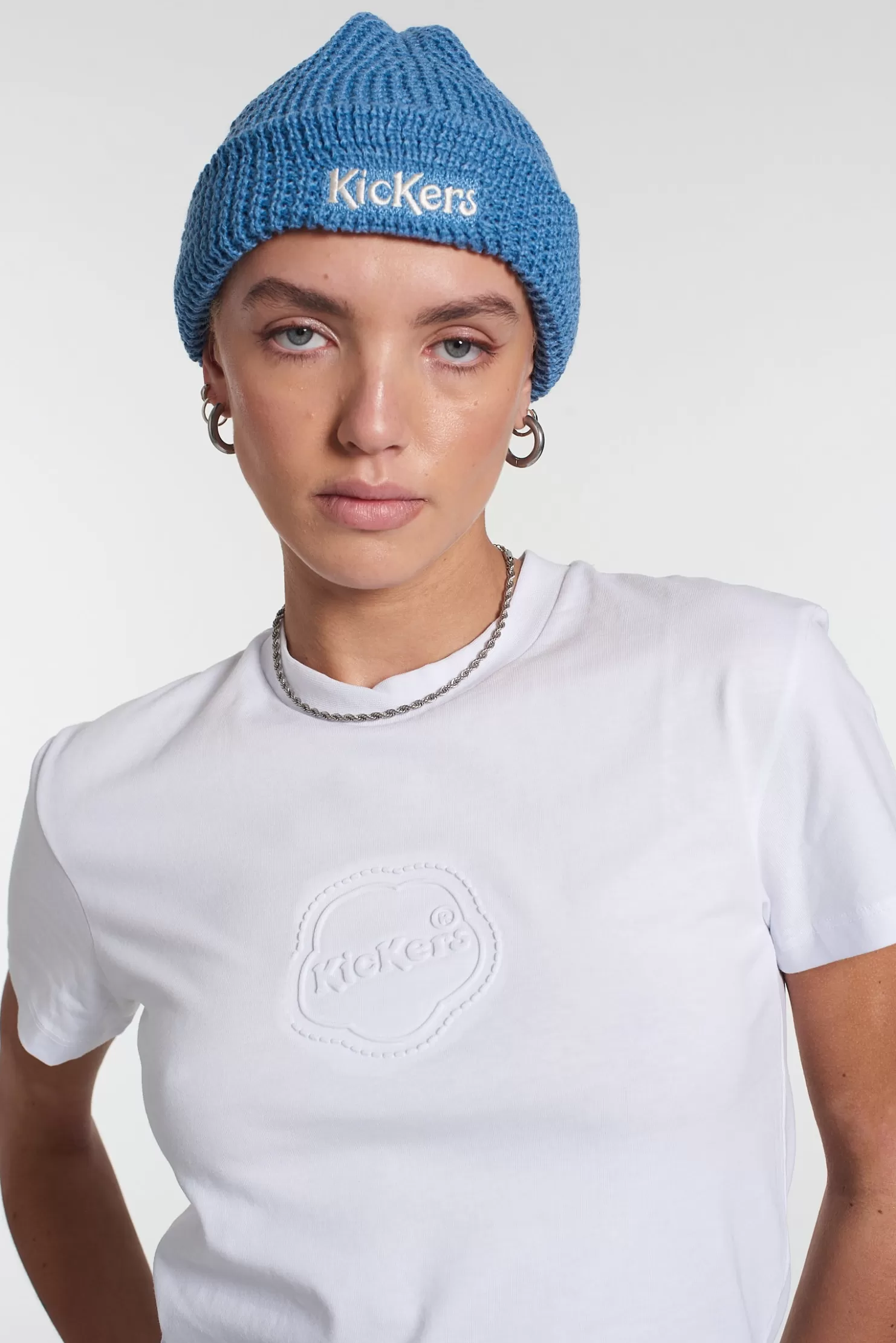 The Ragged Priest Kickers Classics Blue Knit Beanie-Women Accessories