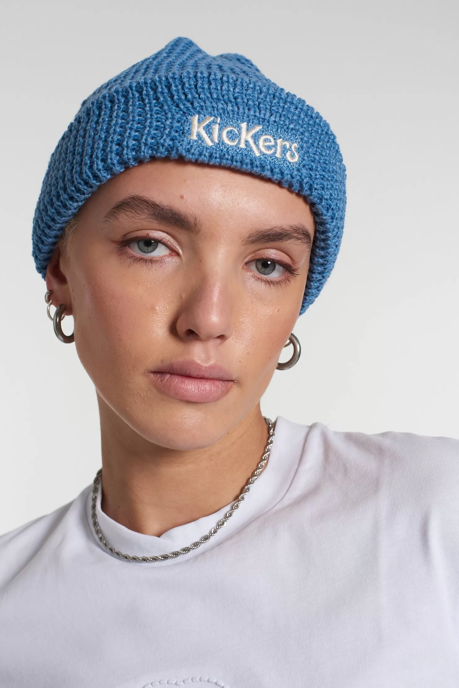 The Ragged Priest Kickers Classics Blue Knit Beanie-Women Accessories