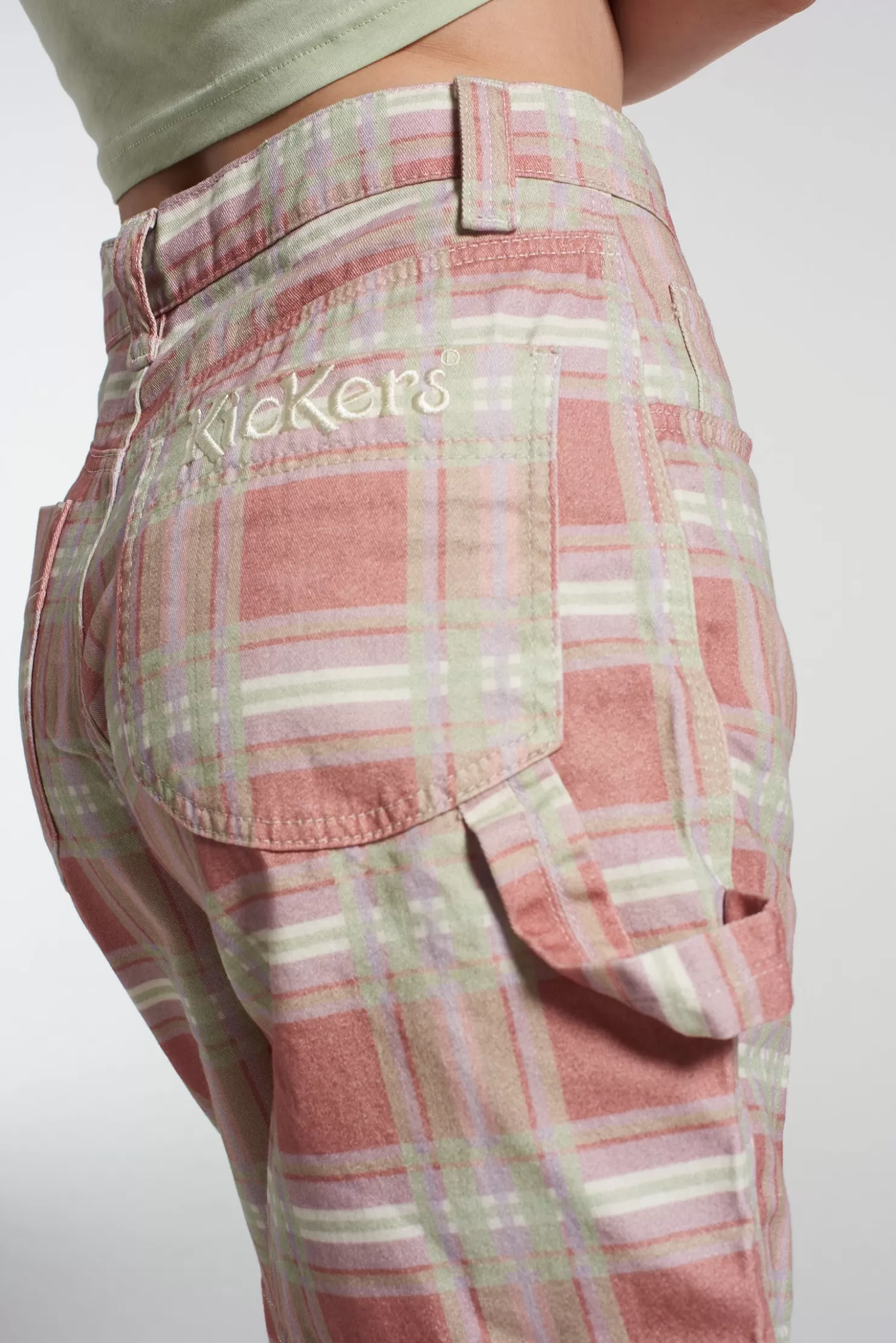 The Ragged Priest Kickers Classics Check Print Drill Combat Short Logo Multi-Women Skirts & Shorts