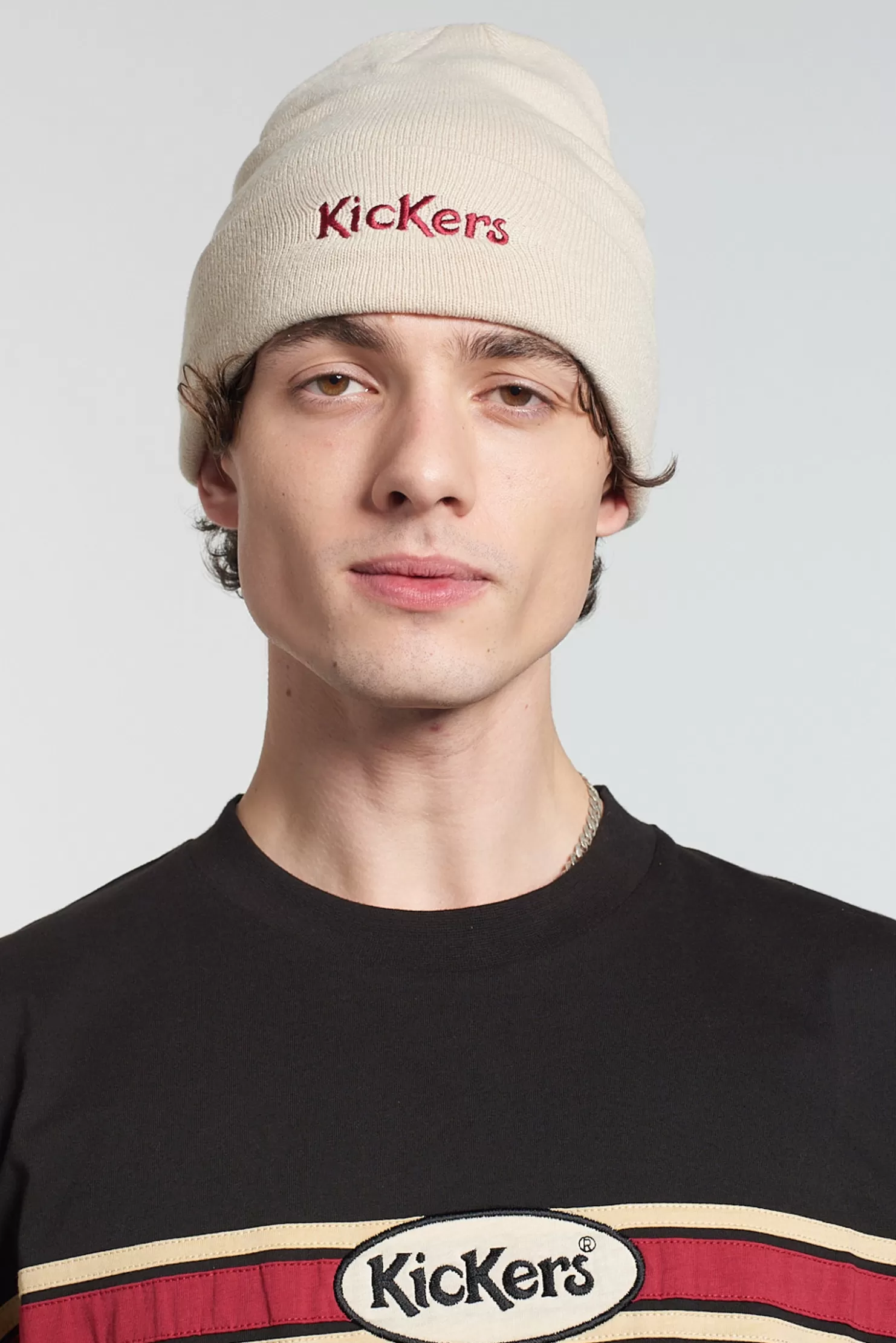 The Ragged Priest Kickers Classics Cream Beanie-Men Accessories