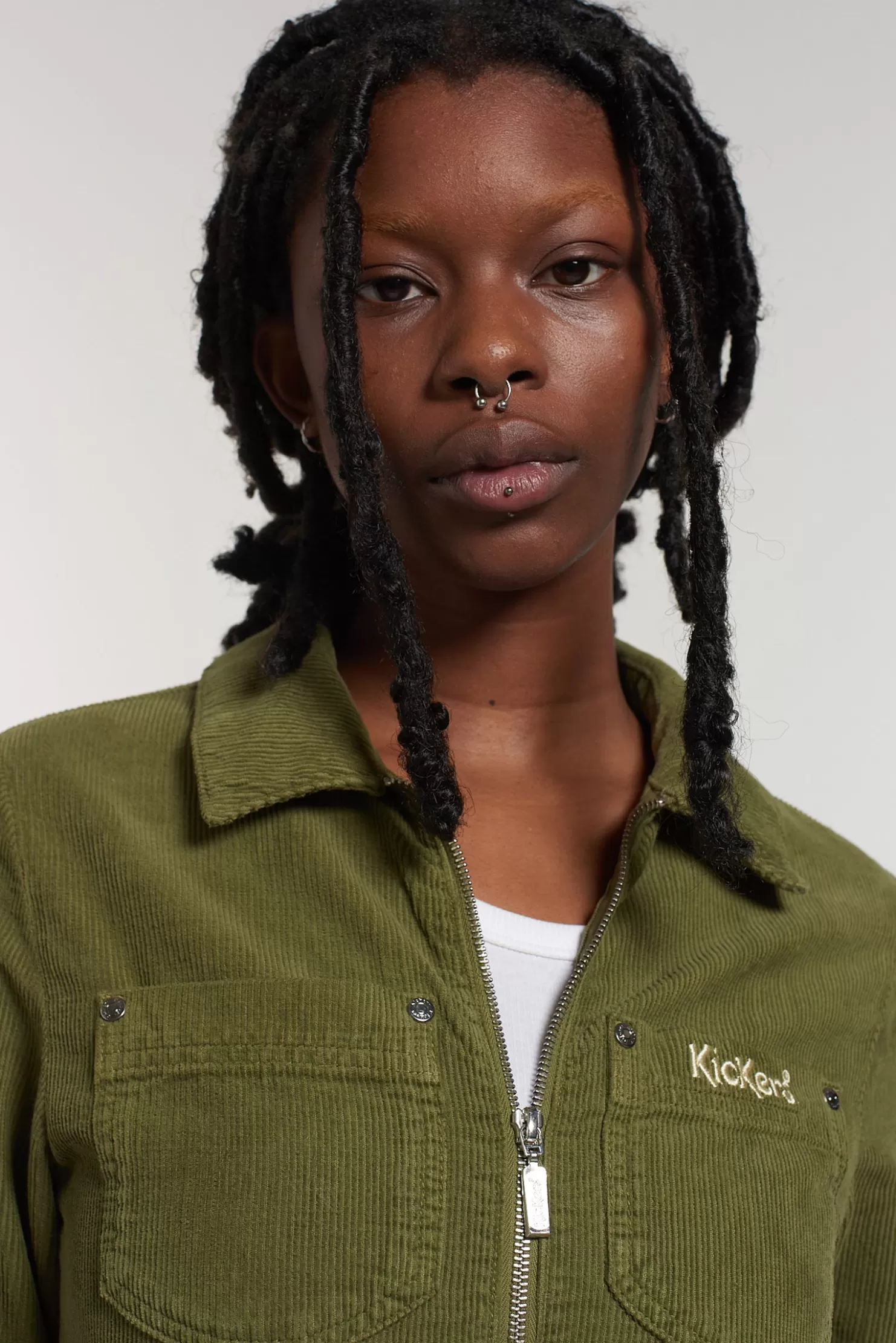 The Ragged Priest Kickers Classics Green Bootcord Boilersuit-Women Trousers
