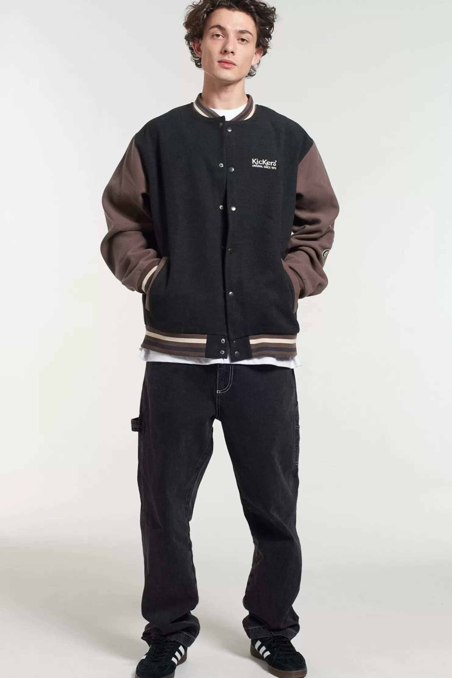 The Ragged Priest Kickers Classics Mens Varsity Brown Jacket-Men Coats & Jackets