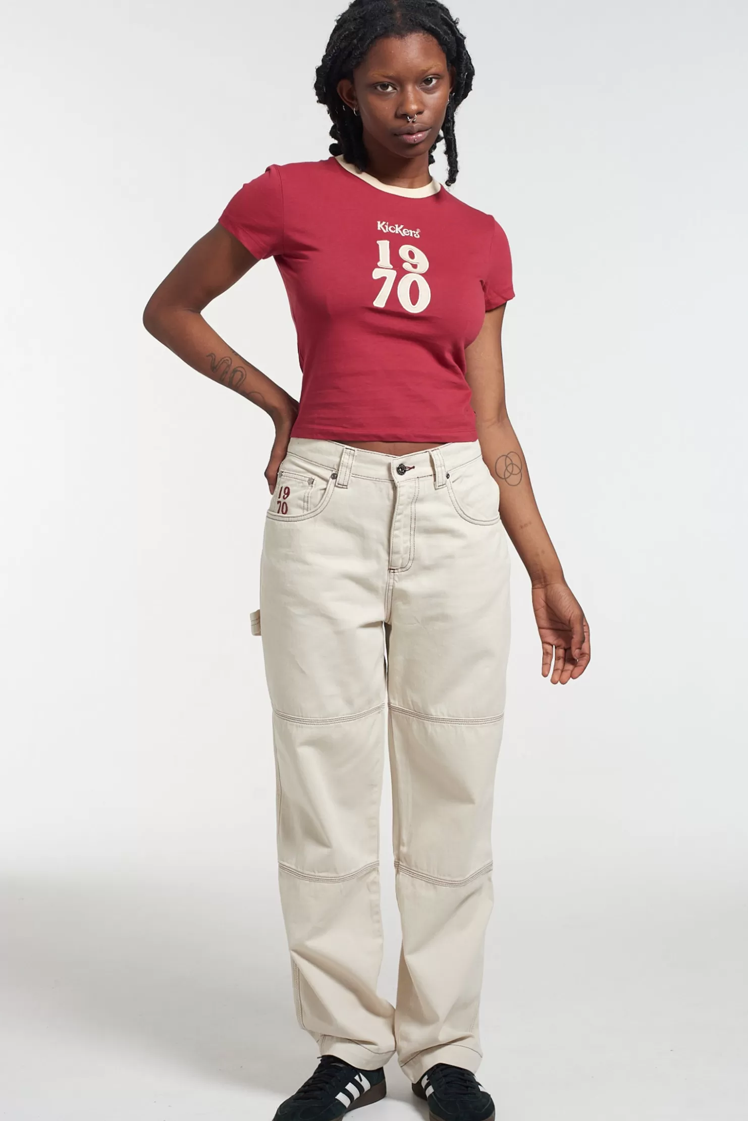The Ragged Priest Kickers Classics White Drill Trouser-Women Trousers