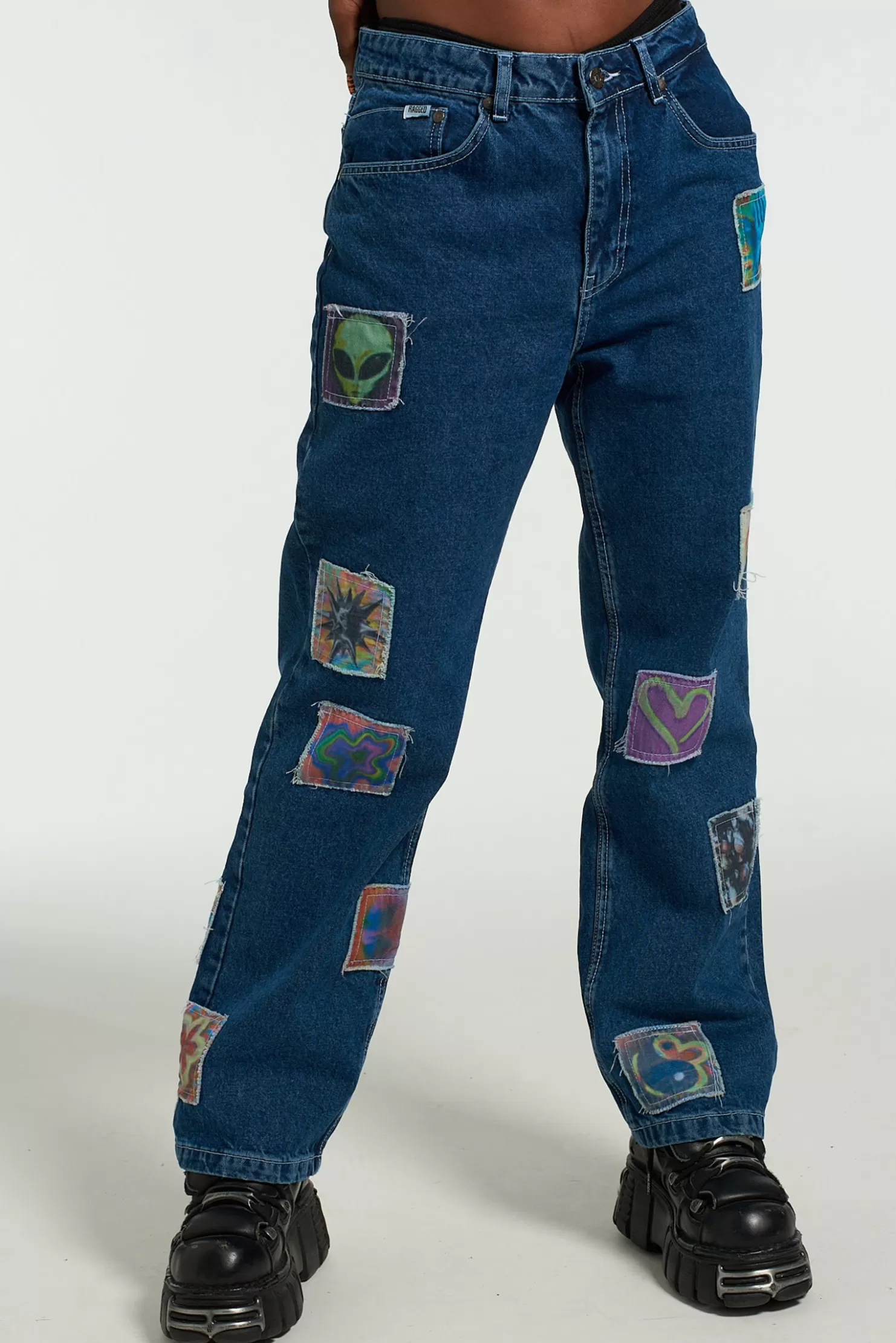 The Ragged Priest Kook Patch Dad Jean-Women Jeans