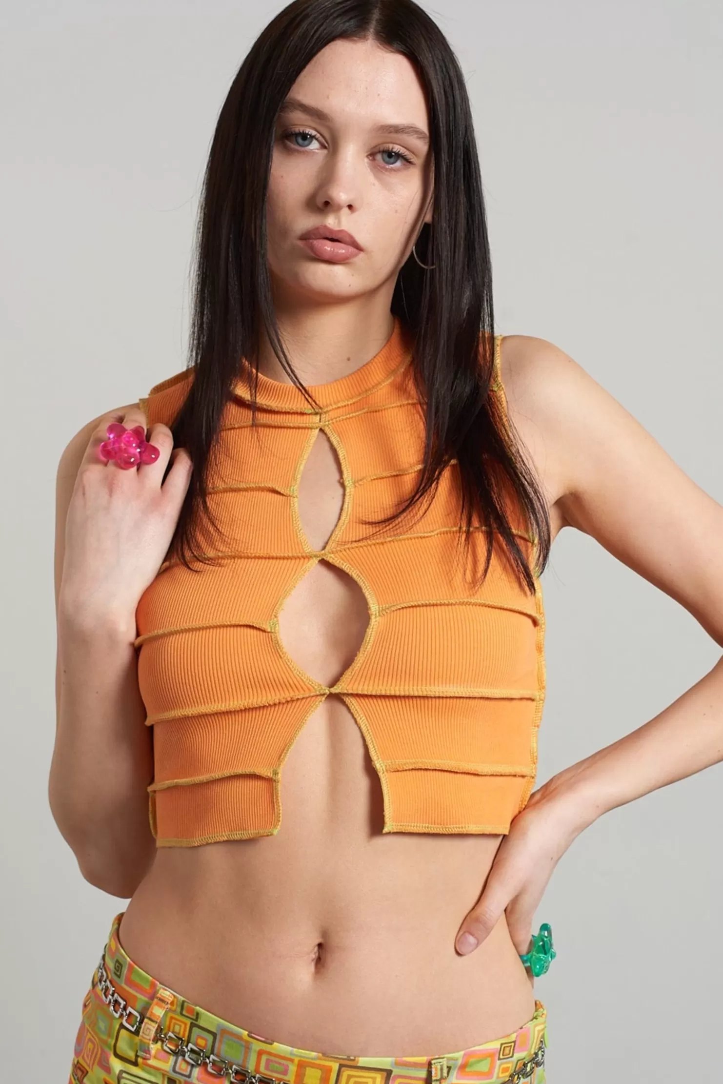 The Ragged Priest Leeloo Rib Vest-Women T-Shirts & Tops