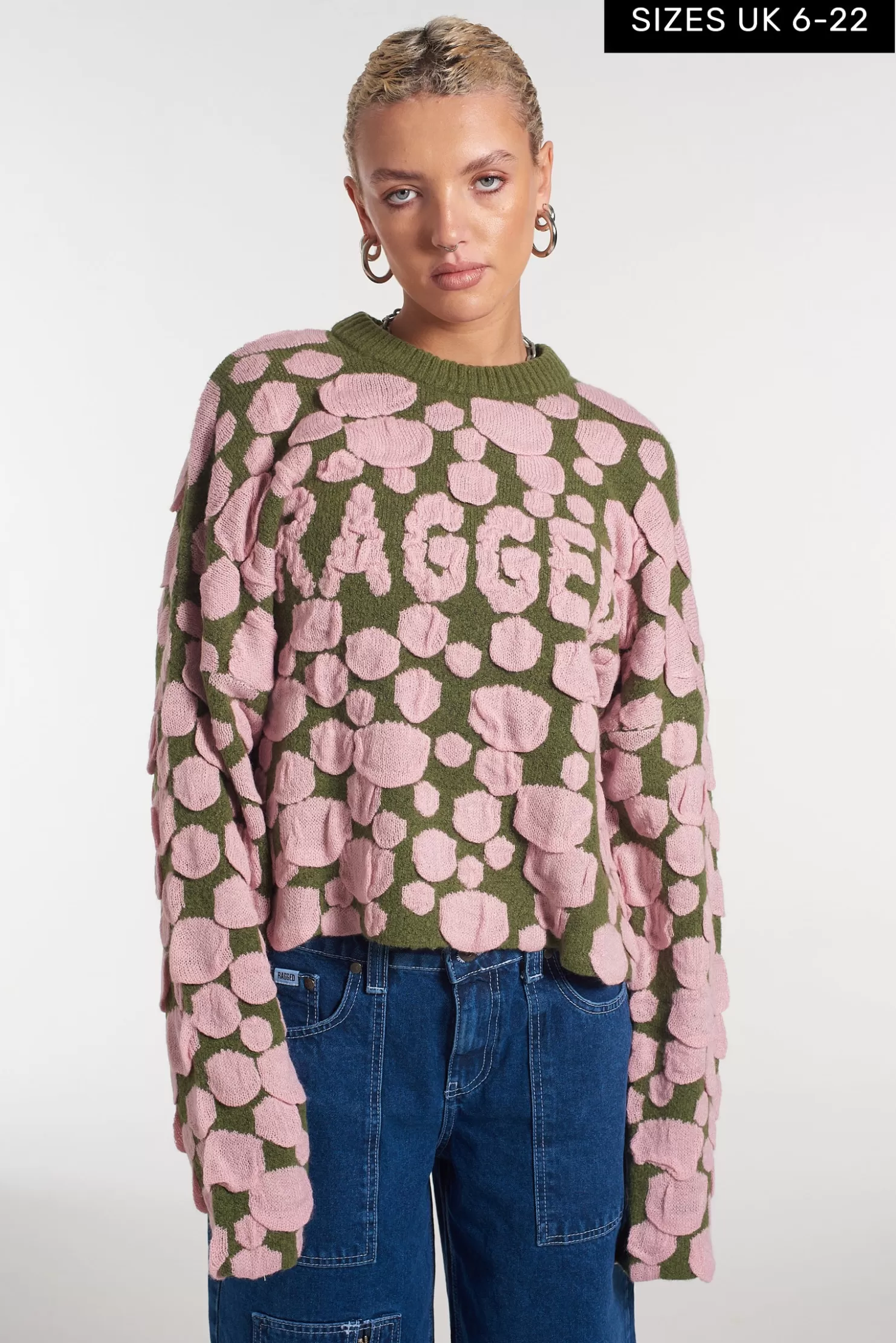 The Ragged Priest Lifeform Knit Jumper-Women Knitwear & Sweats