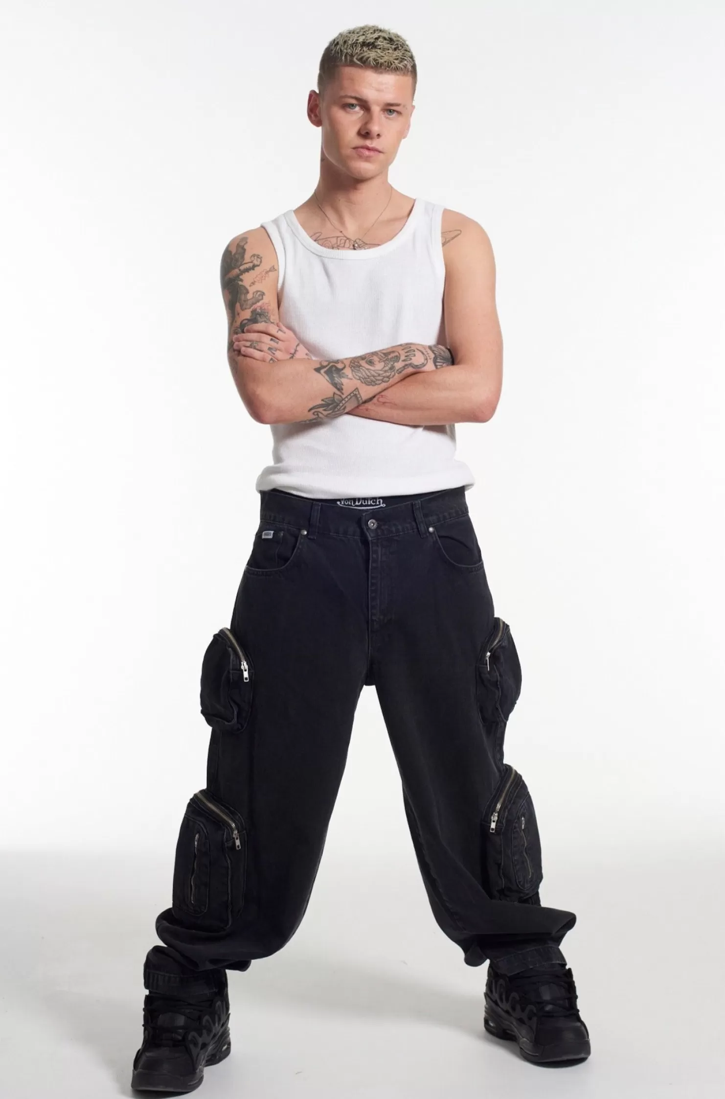 The Ragged Priest Mens Balloon Jean Charcoal-Men Jeans