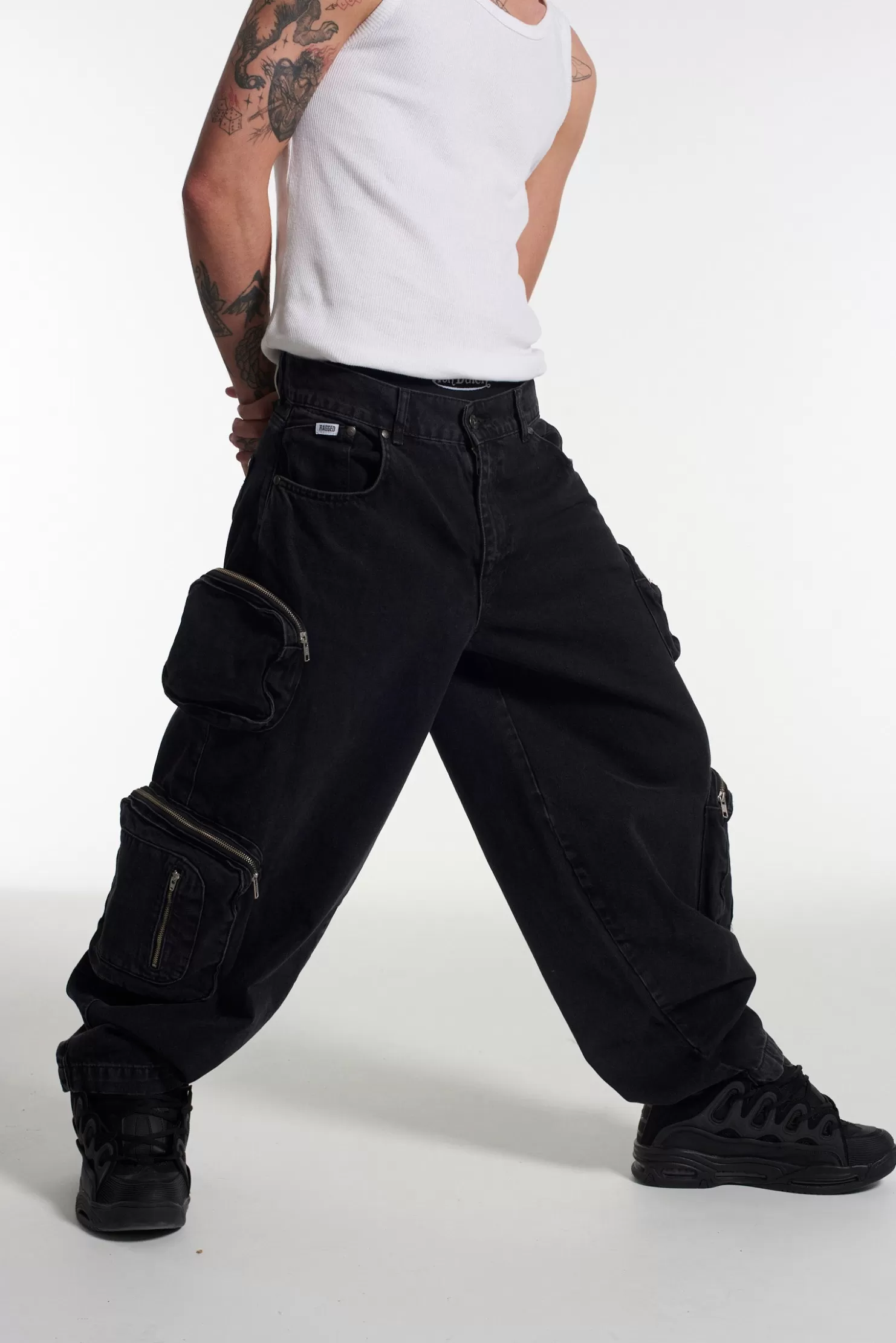 The Ragged Priest Mens Balloon Jean Charcoal-Men Jeans