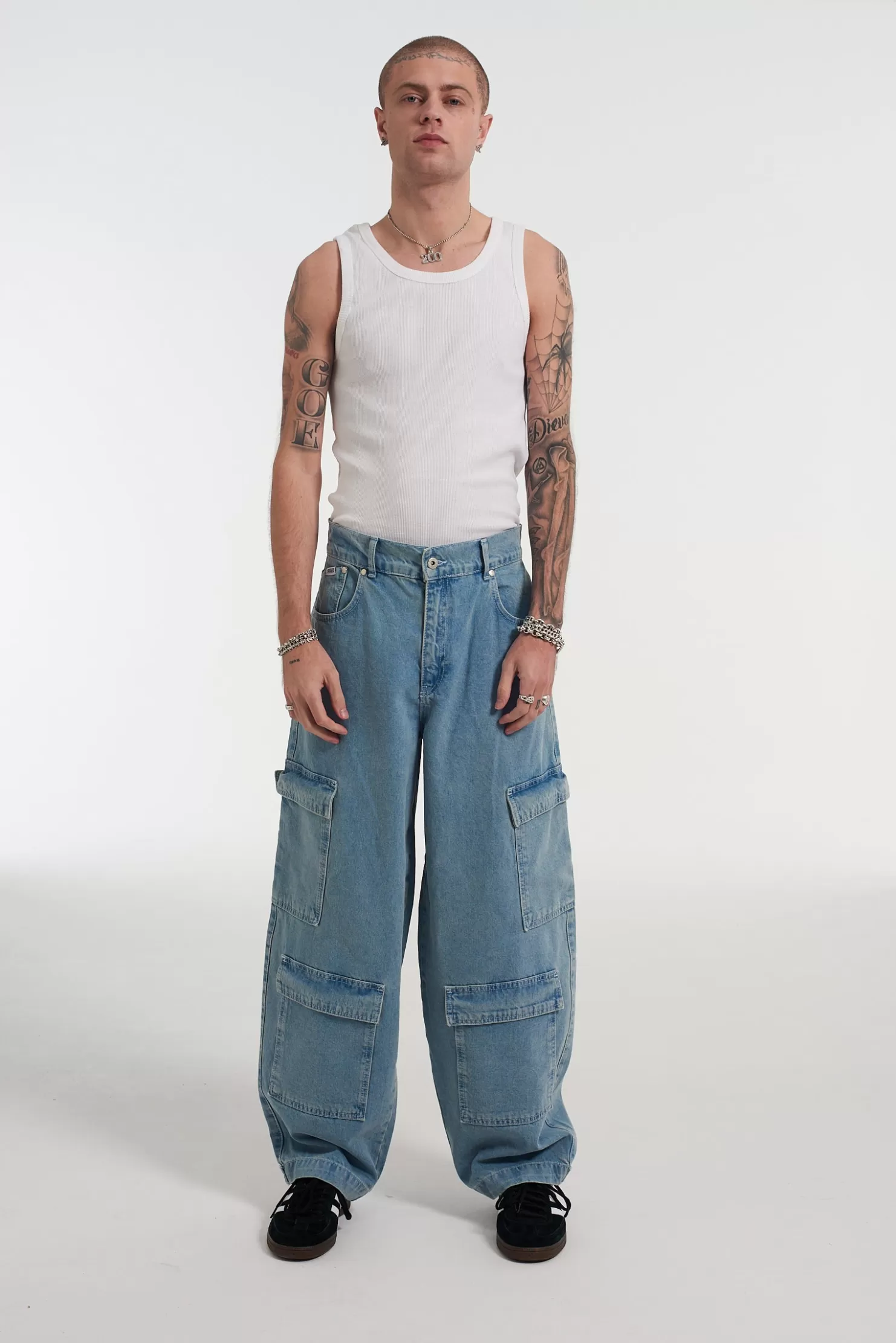 The Ragged Priest Mens Balloon Jean Light Blue-Men Jeans