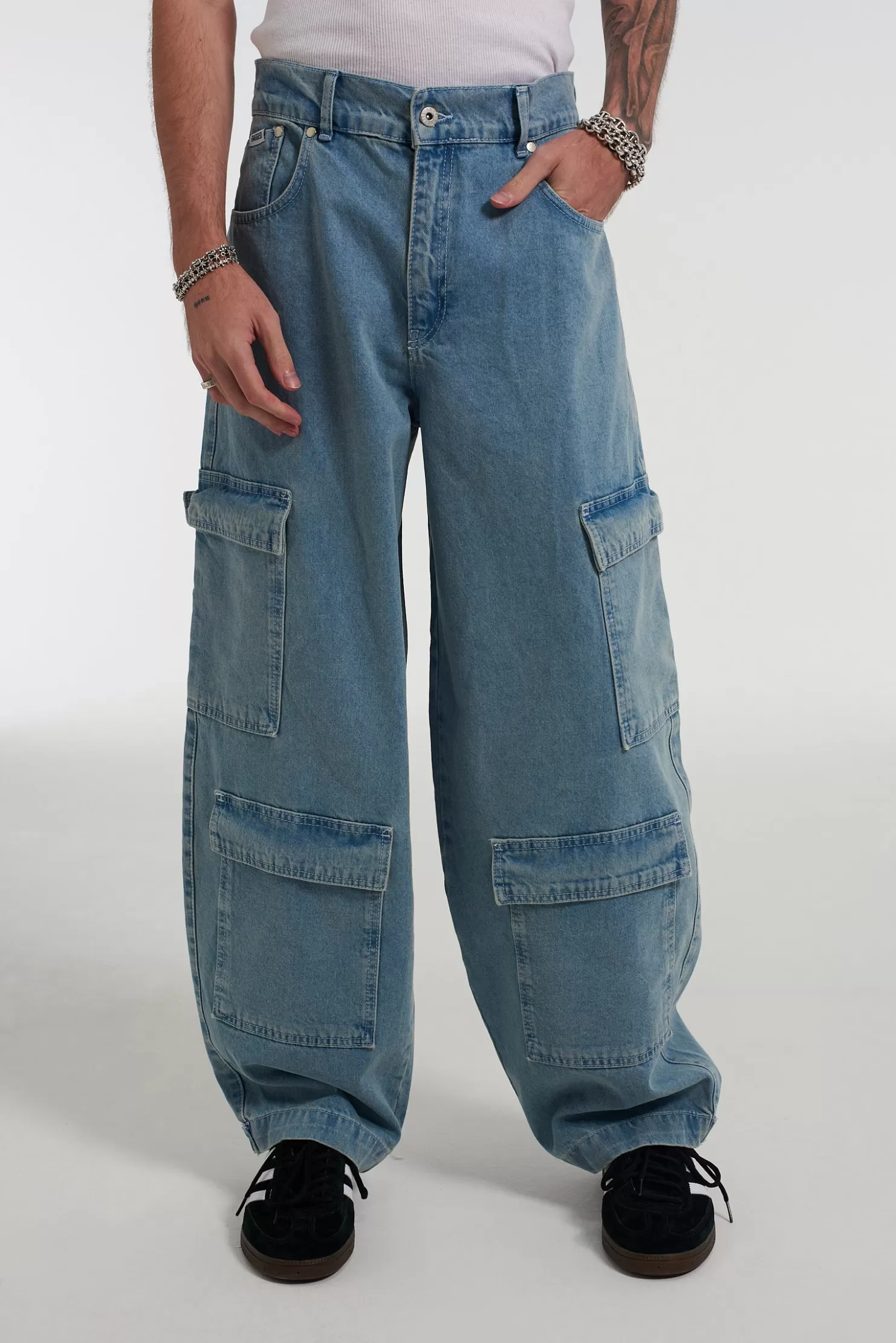 The Ragged Priest Mens Balloon Jean Light Blue-Men Jeans