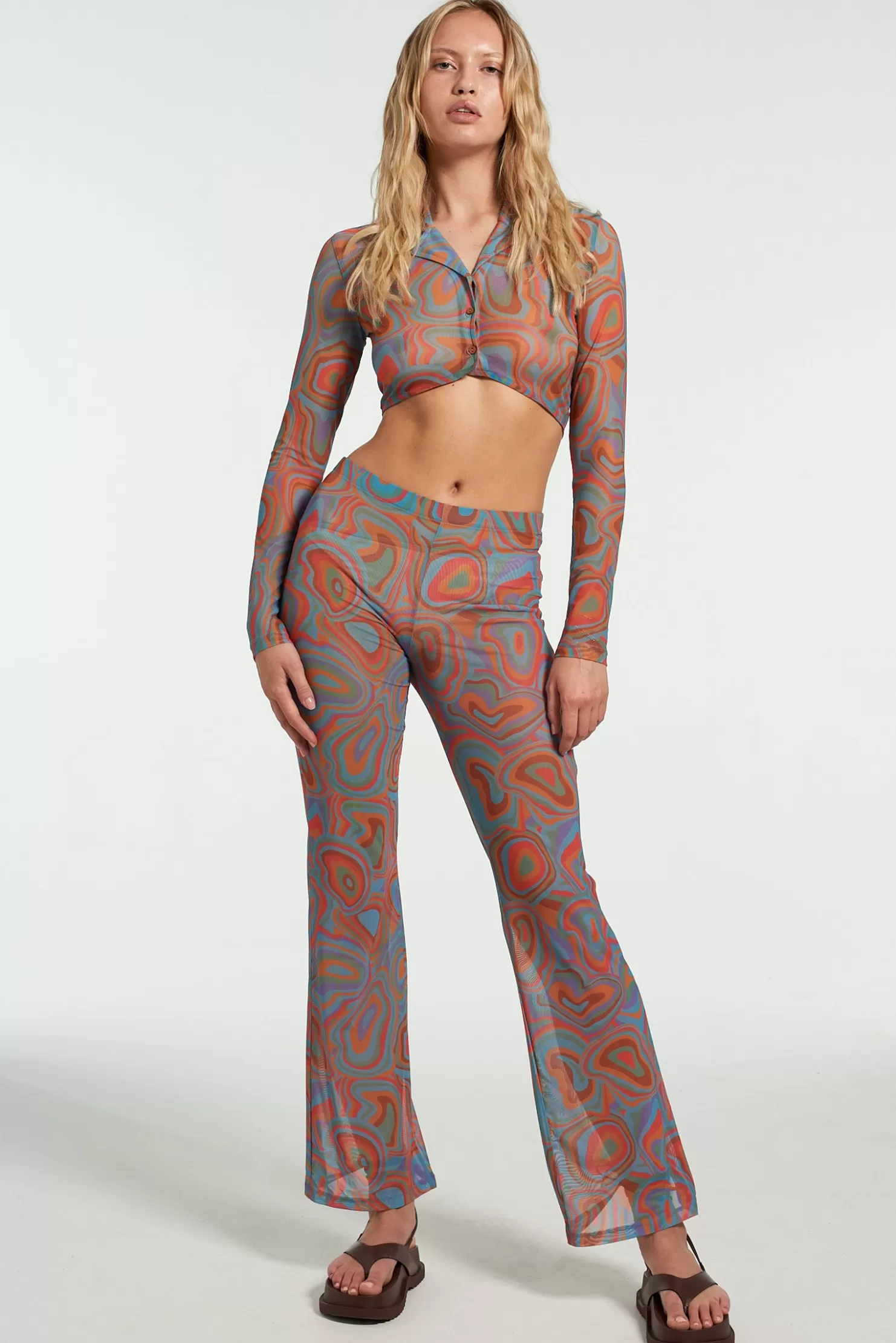 The Ragged Priest Milk It Crystal Flare Pant-Women Trousers