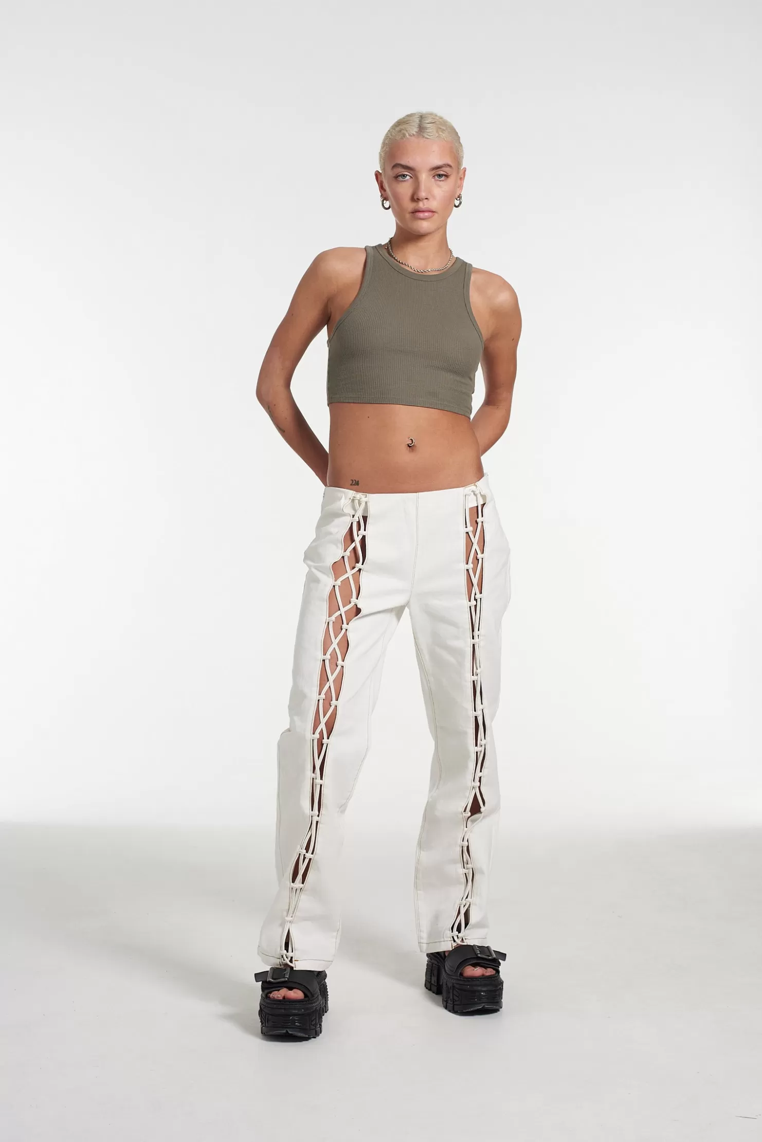 The Ragged Priest Milk It Wilderness Lace Front Jean-Women Jeans