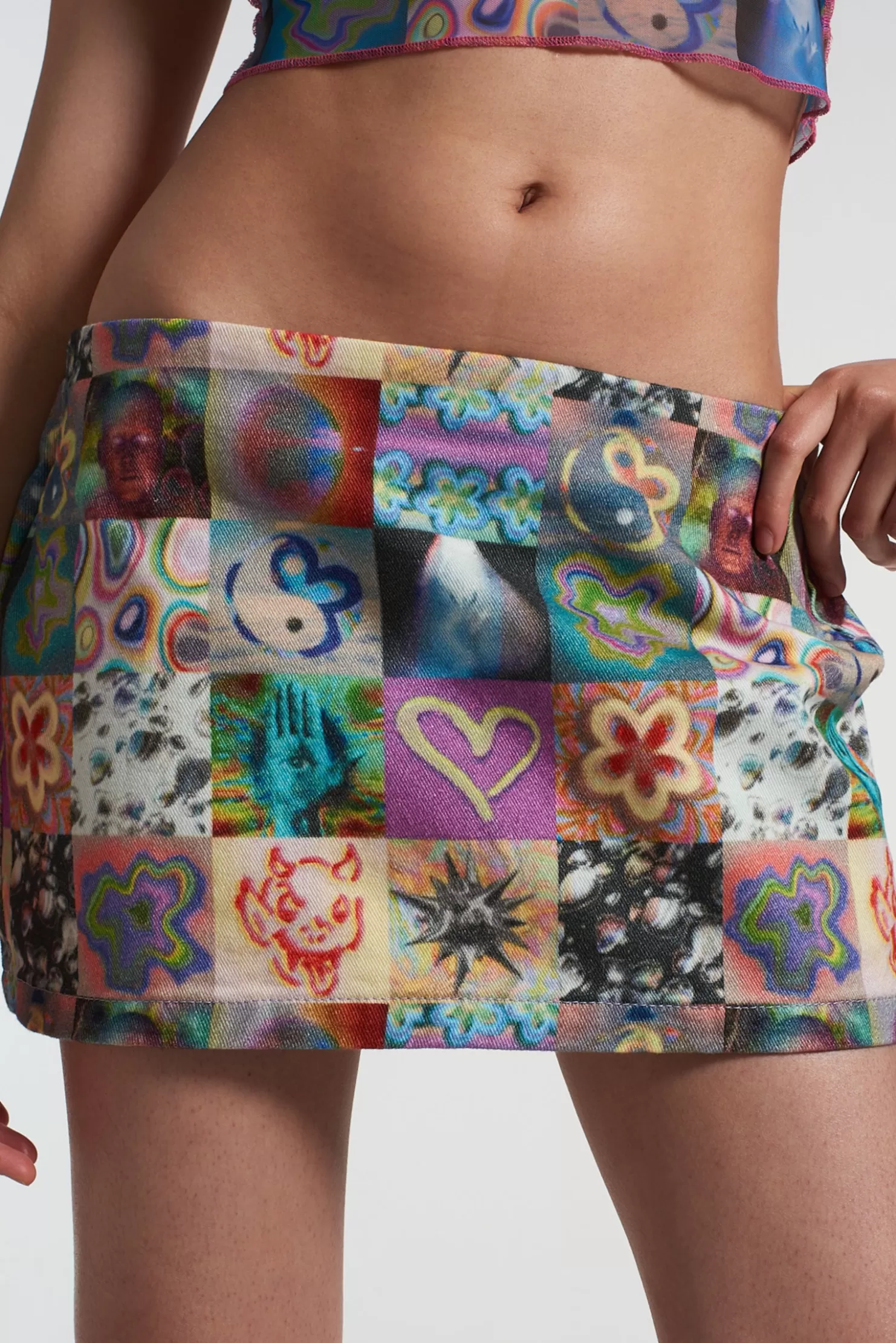 The Ragged Priest Montage Mini Skirt-Women Skirts & Shorts