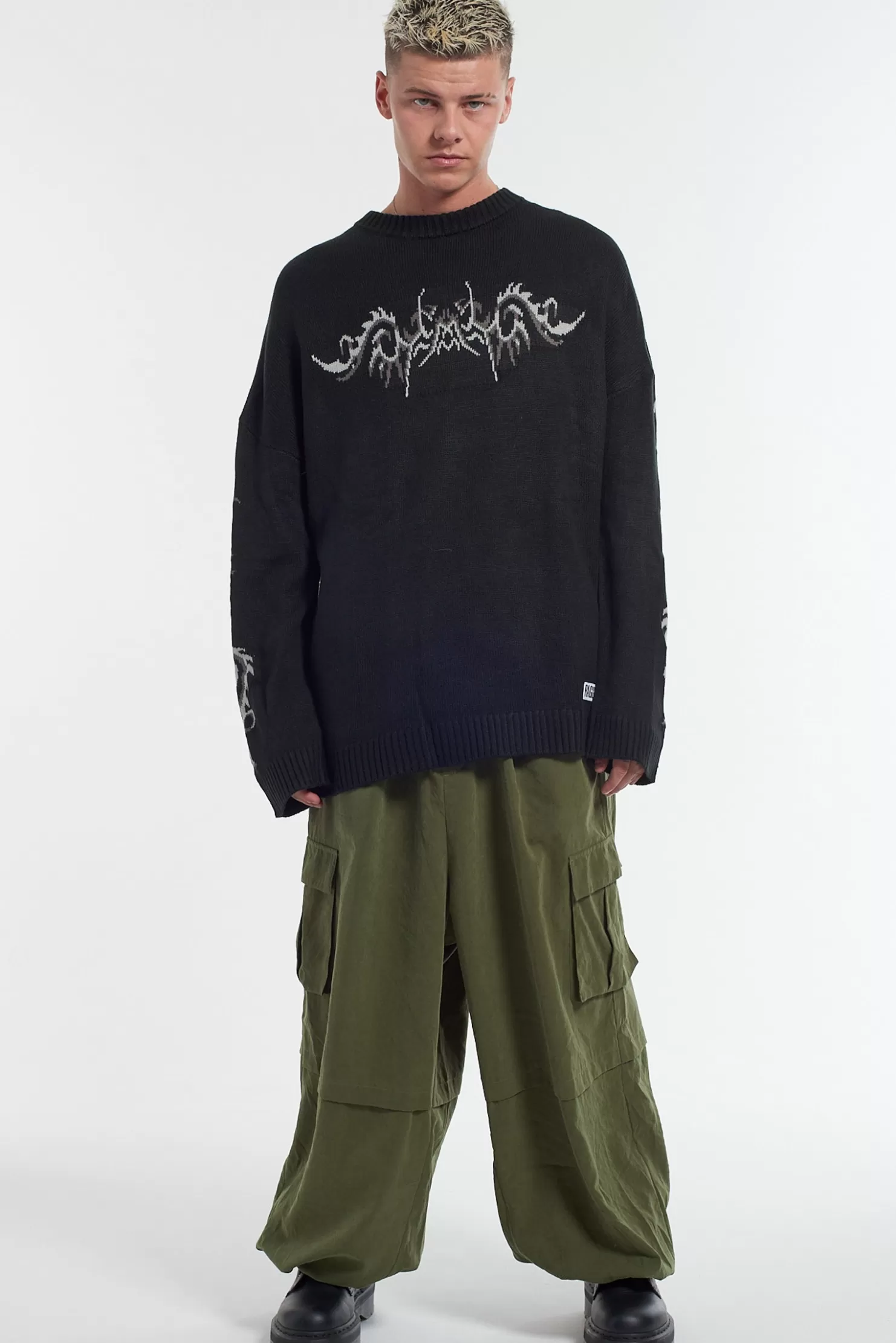 The Ragged Priest Nano Knit Black-Men Knitwear, Sweatshirts & Hoodies
