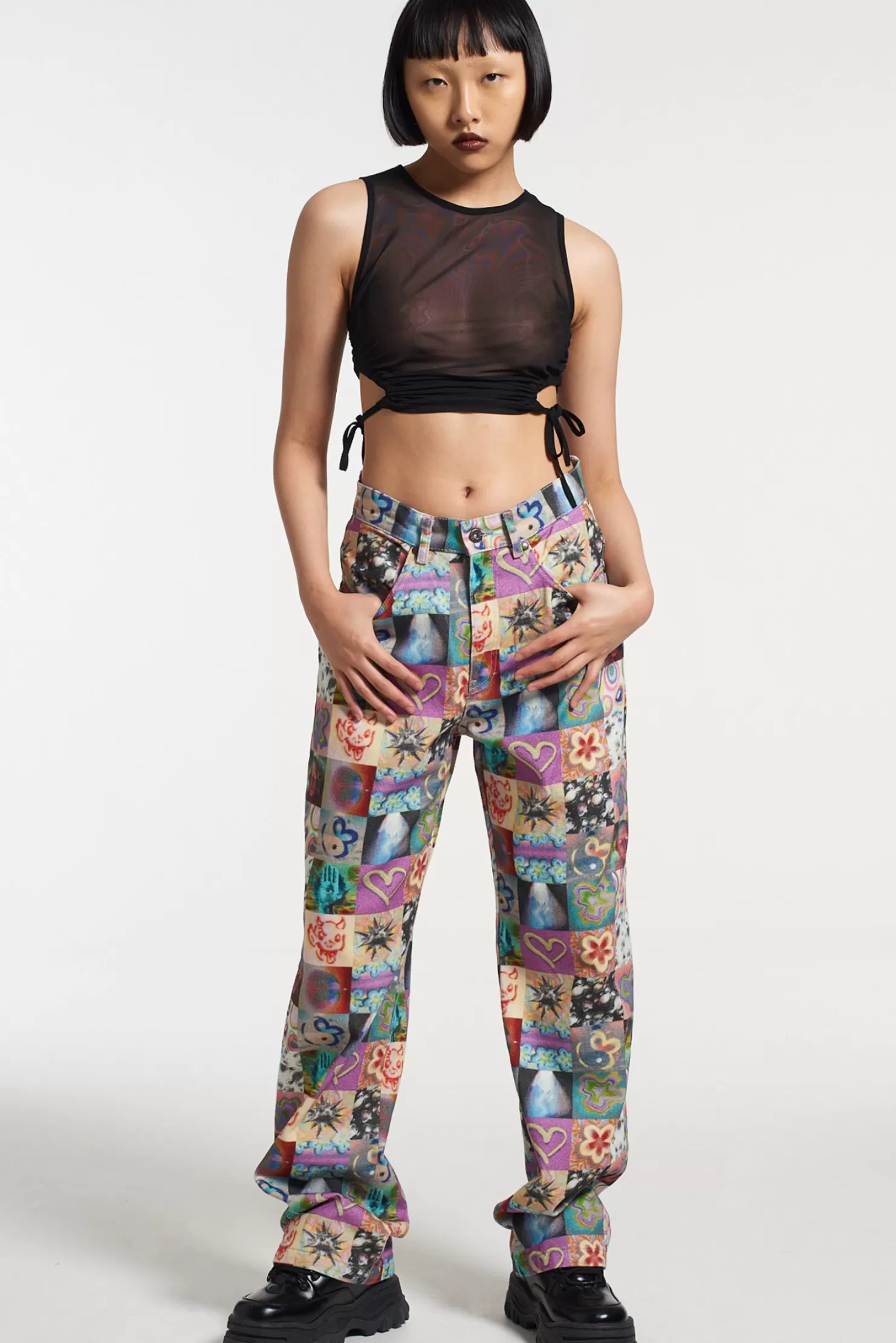 The Ragged Priest Optic Straight Leg Pant-Women Trousers