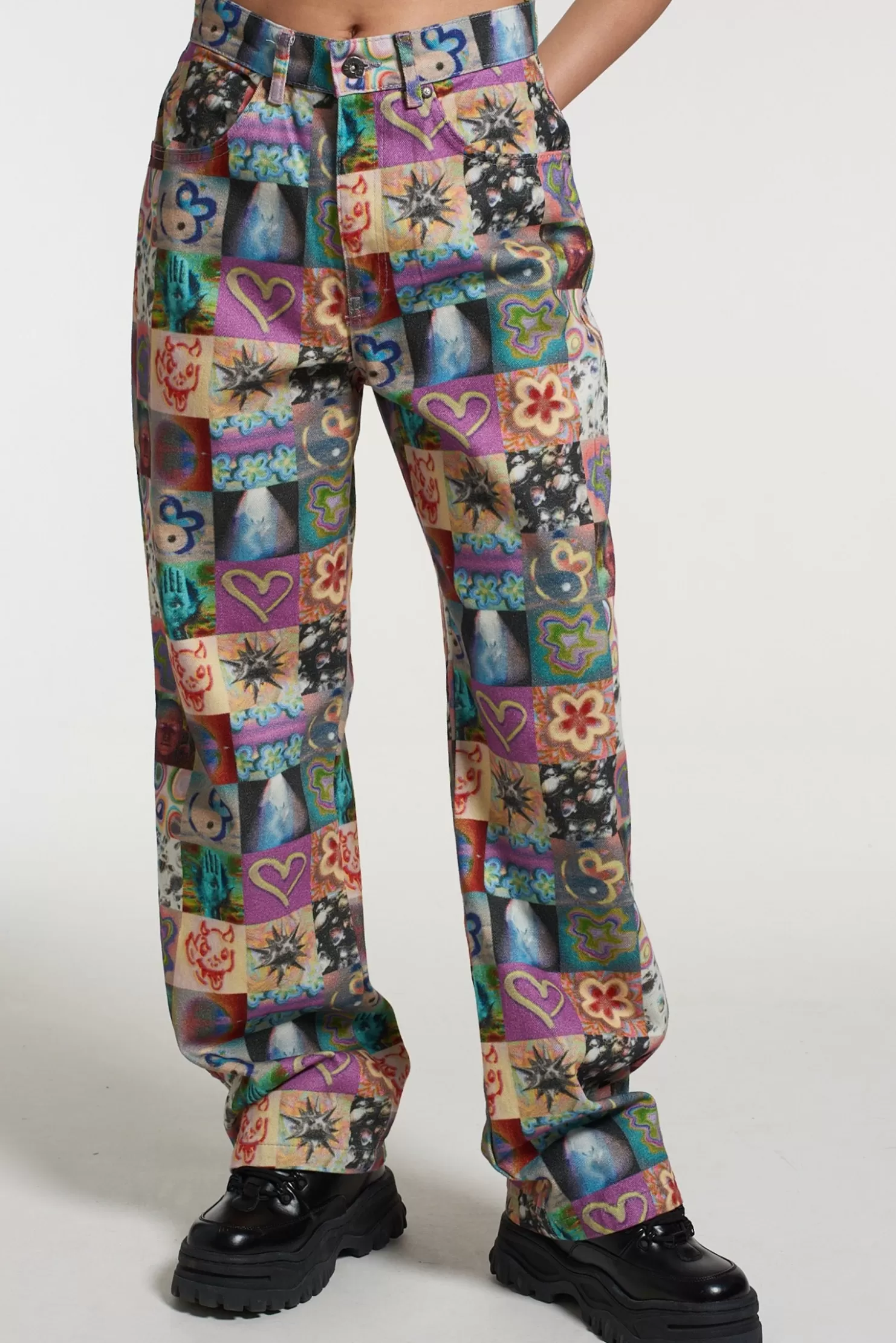 The Ragged Priest Optic Straight Leg Pant-Women Trousers