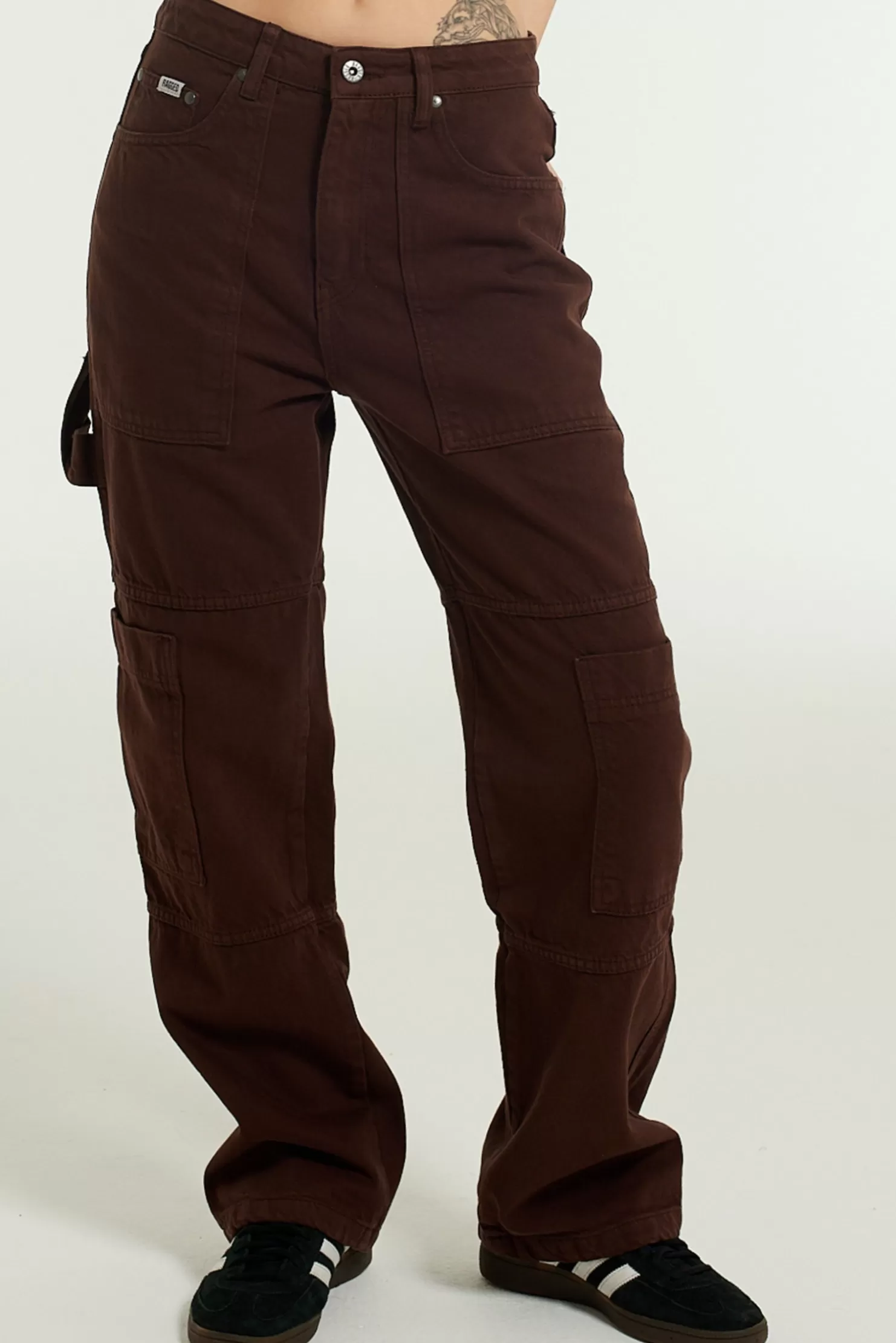 The Ragged Priest Organic Combat Jean Brown-Women Jeans