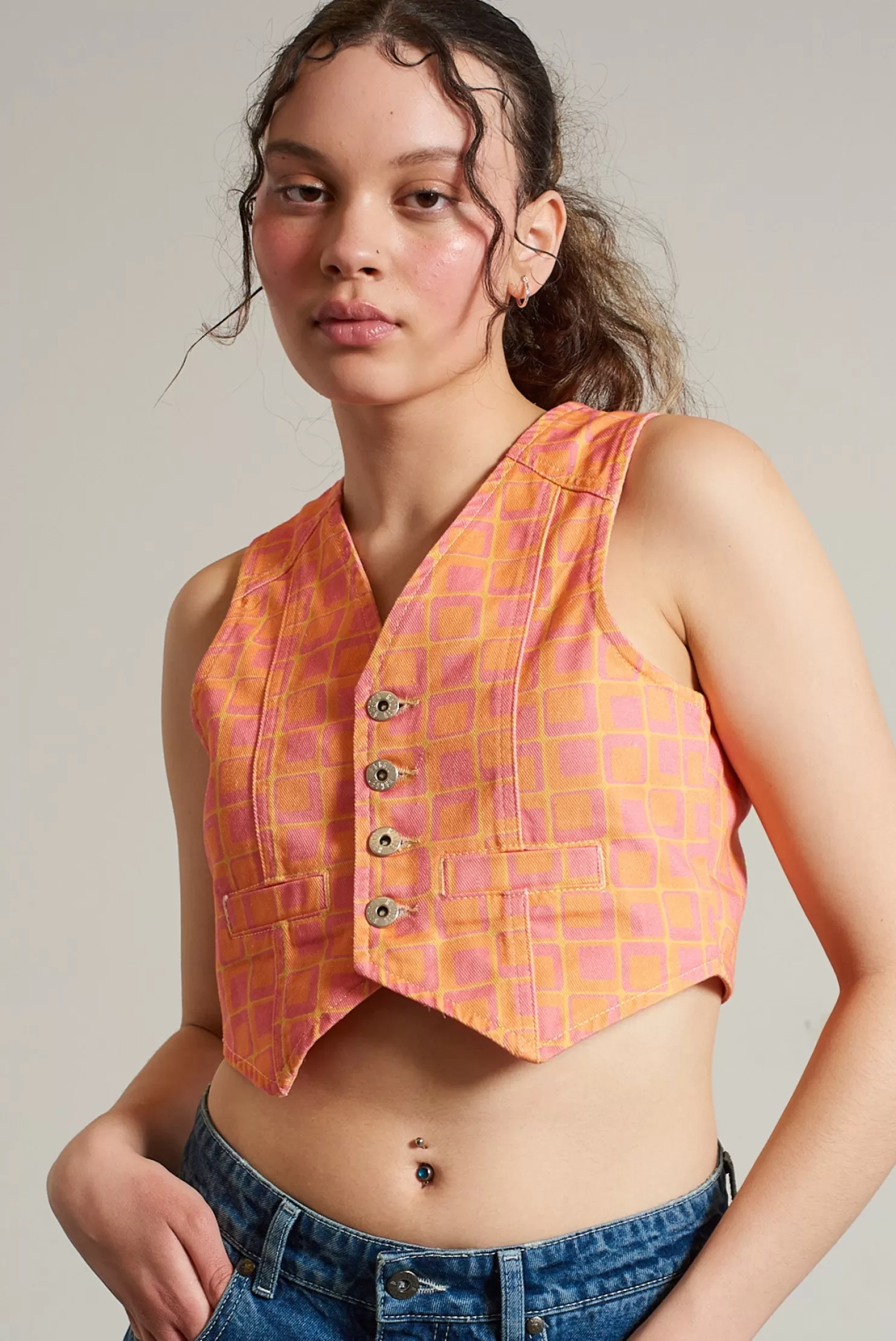 The Ragged Priest Polly Denim Waistcoat-Women T-Shirts & Tops