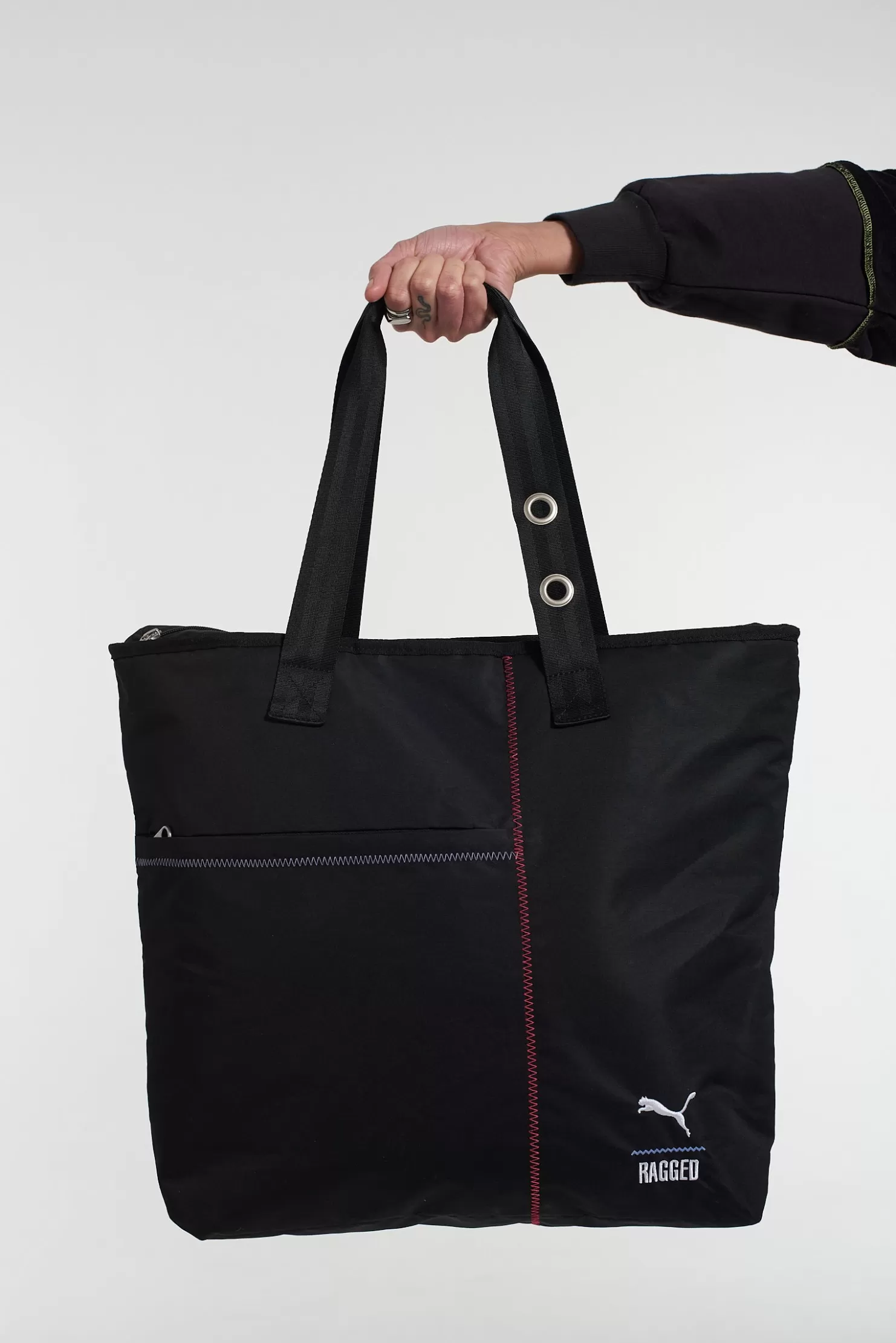 The Ragged Priest Puma X Black Shopper Tote Bag-Women Accessories