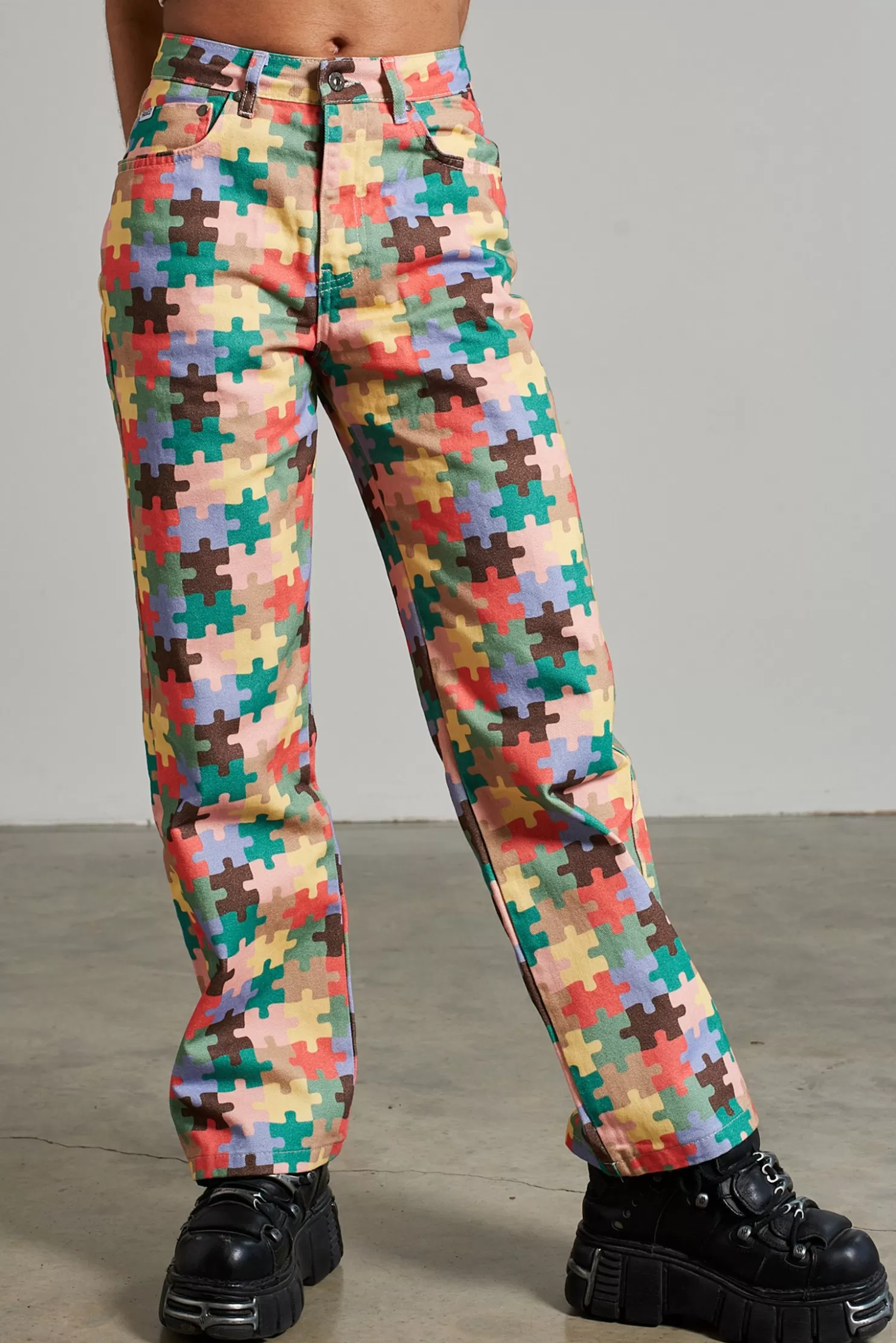 The Ragged Priest Puzzle Dad Jean-Women Jeans