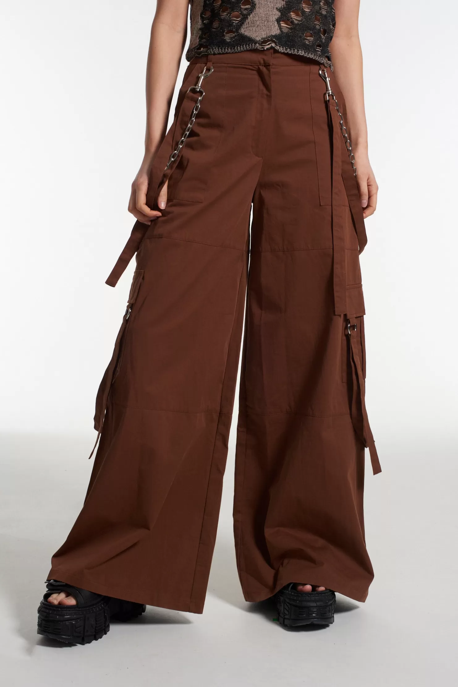 The Ragged Priest Rage Pant Brown-Women Trousers