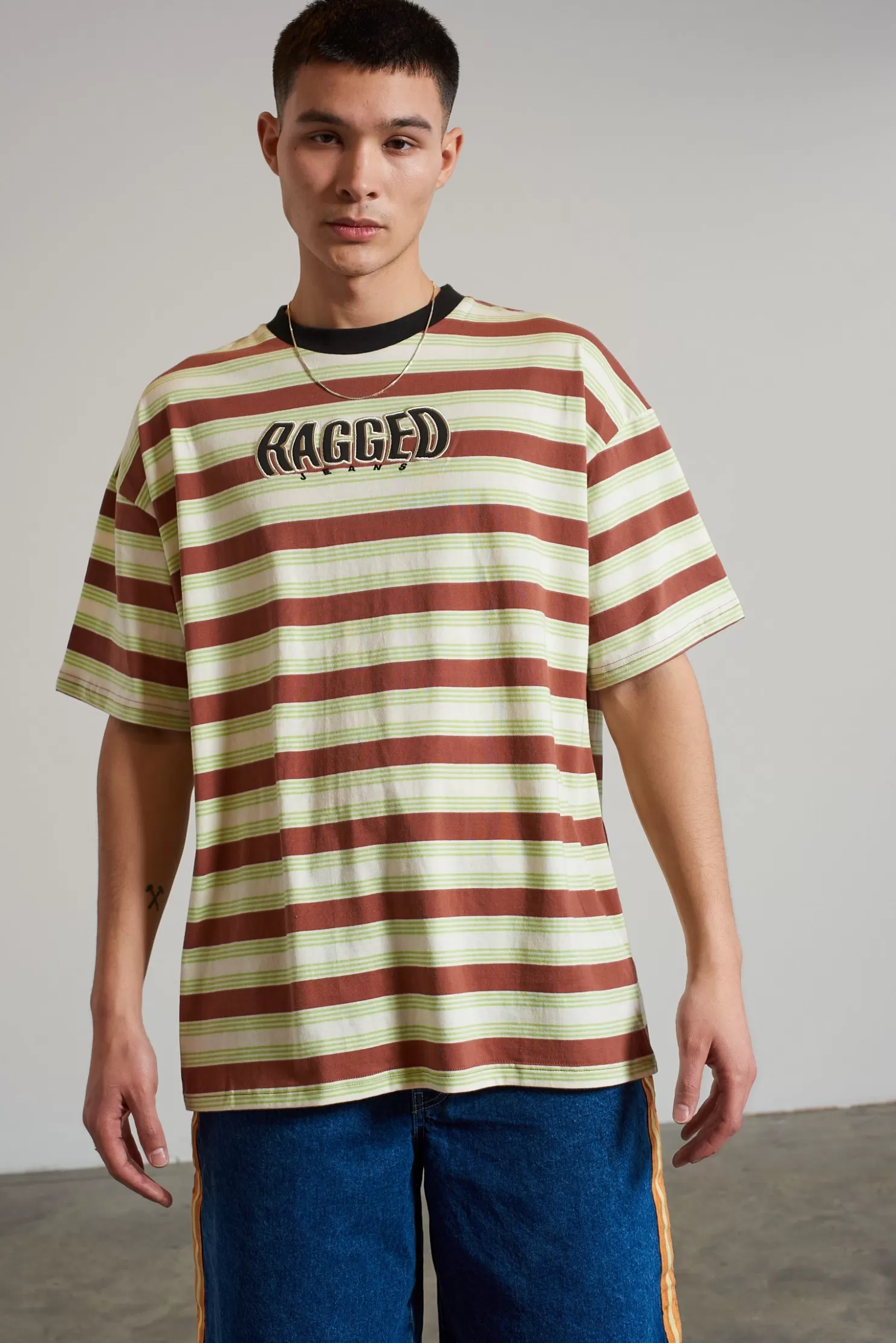 The Ragged Priest Ragged Short Sleeve Stripe Top-Men T-Shirts & Tops