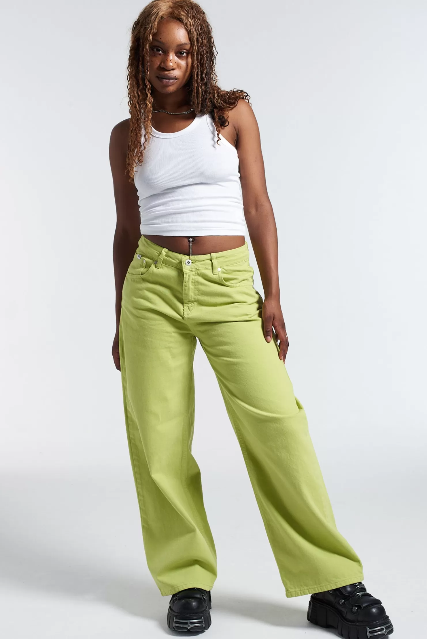 The Ragged Priest Release Jean - Lime-Women Jeans